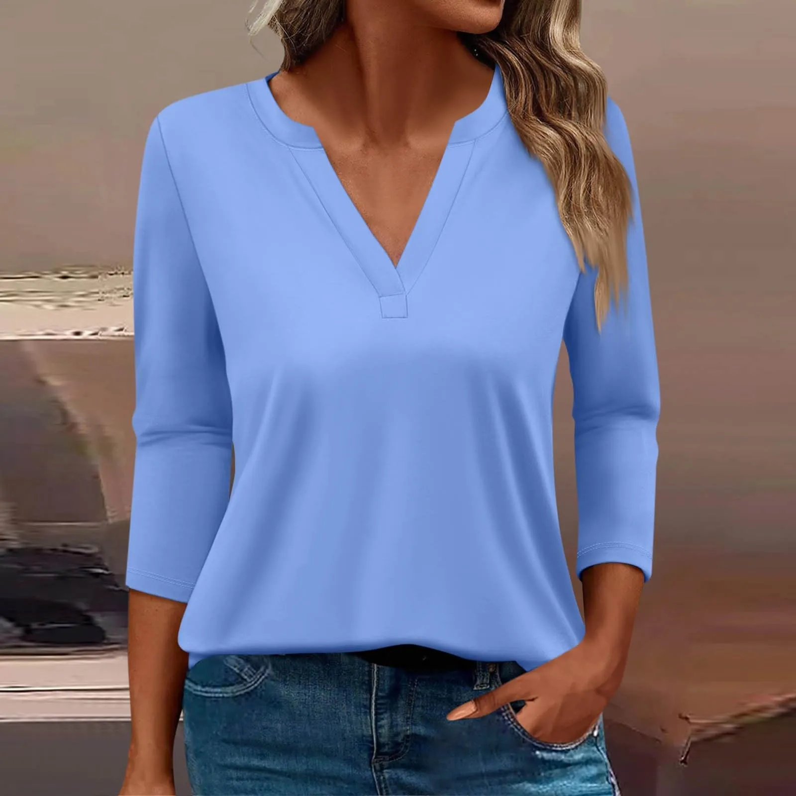 SCBFDI Today 2024, Camicia Nera Donna Manica 3/4 Camicia Donna Manica 3/4 Camicia Donna Estate Magliette Donna in Maglietta a Righe Bianca E Nera Donna Top con Perle Camicia Rosa - immagine 2