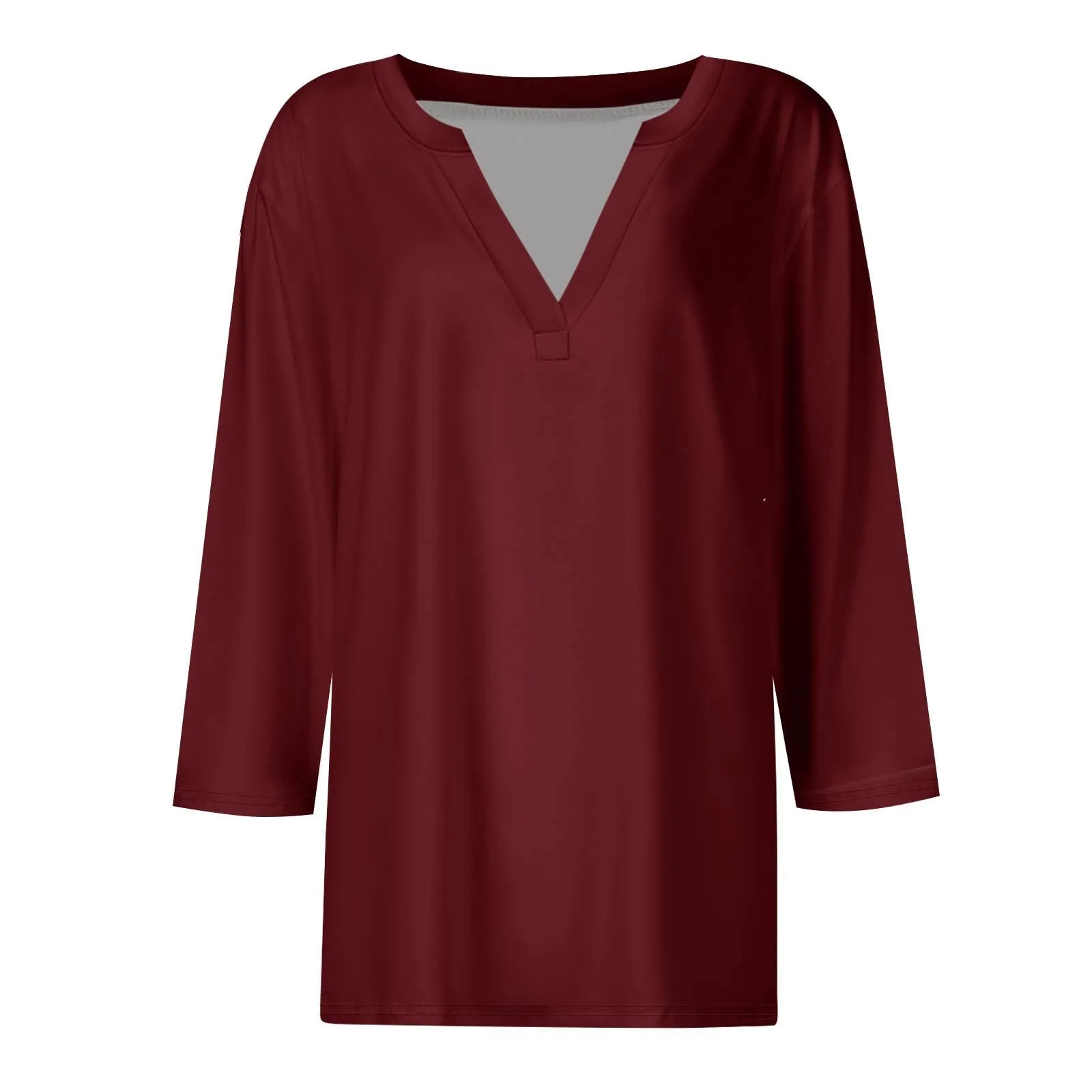 SCBFDI Today 2024, T-Shirt Manica 3/4 Donna Maglia Manica 3/4 Donna Elegante Camice Donna Eleganti Maglie+Donna+Primavera Blusa Donna Elegante Curvy Nera Top Giallo Donna Maglietta - immagine 3