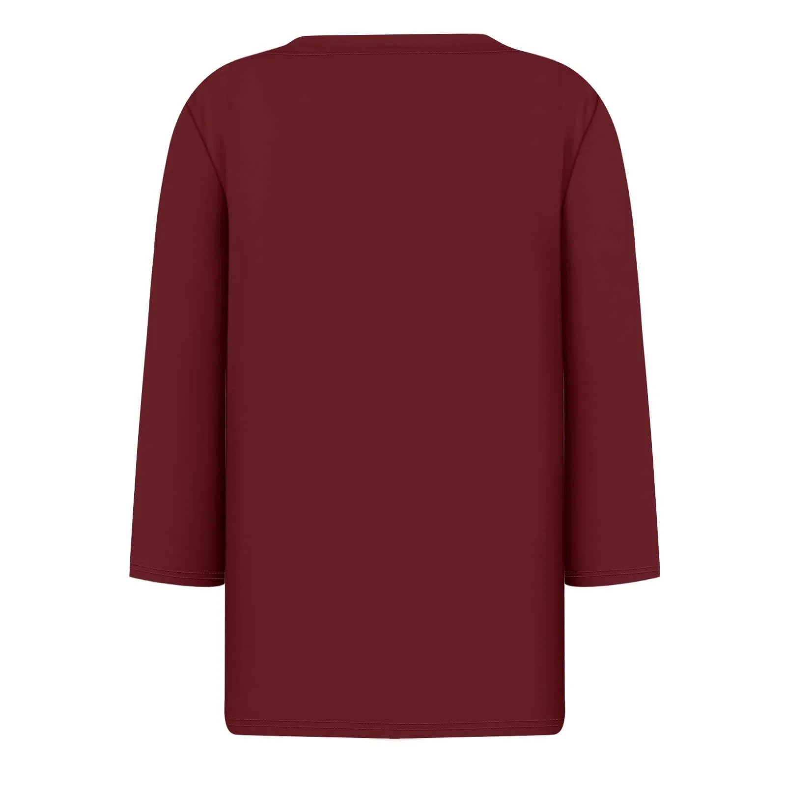 SCBFDI Today 2024, T-Shirt Manica 3/4 Donna Maglia Manica 3/4 Donna Elegante Camice Donna Eleganti Maglie+Donna+Primavera Blusa Donna Elegante Curvy Nera Top Giallo Donna Maglietta - immagine 4
