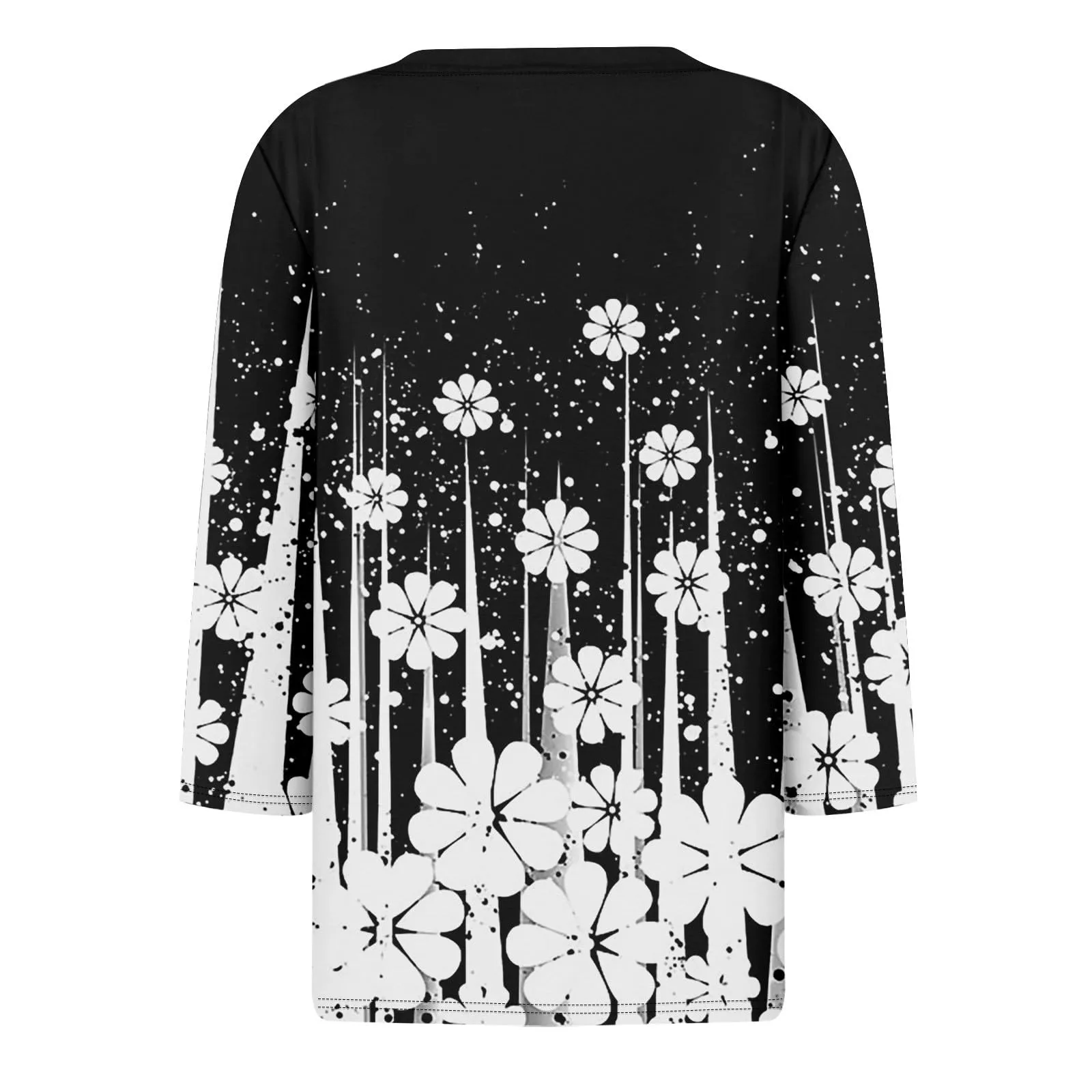 SCBFDI Today 2024, Maglioncino Donna Maglia Manica 3/4 Donna Bianca Camicie Donna Curvy T Shirt Donna Cotone Manica 3/4 Edas Abbigliamento Donna Maglietta Nera Aderente Donna - immagine 4
