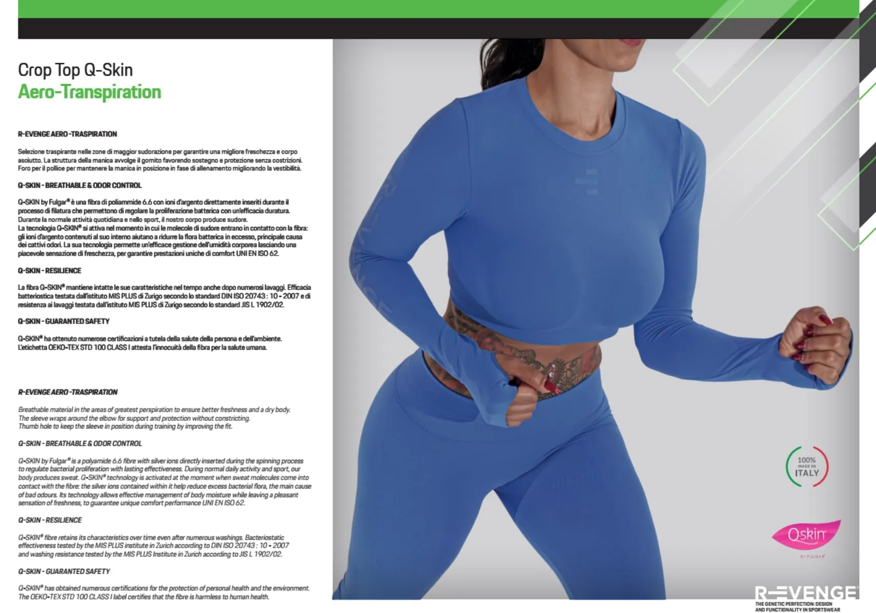 R-EVENGE Crop Top Q-Skin, Maglia Tecnica Donna a Manica Lunga per Tutte Le attività in Palestra e Outdoor (IT, Testo, L, XL, Regular, Regular, Fuxia) - immagine 5