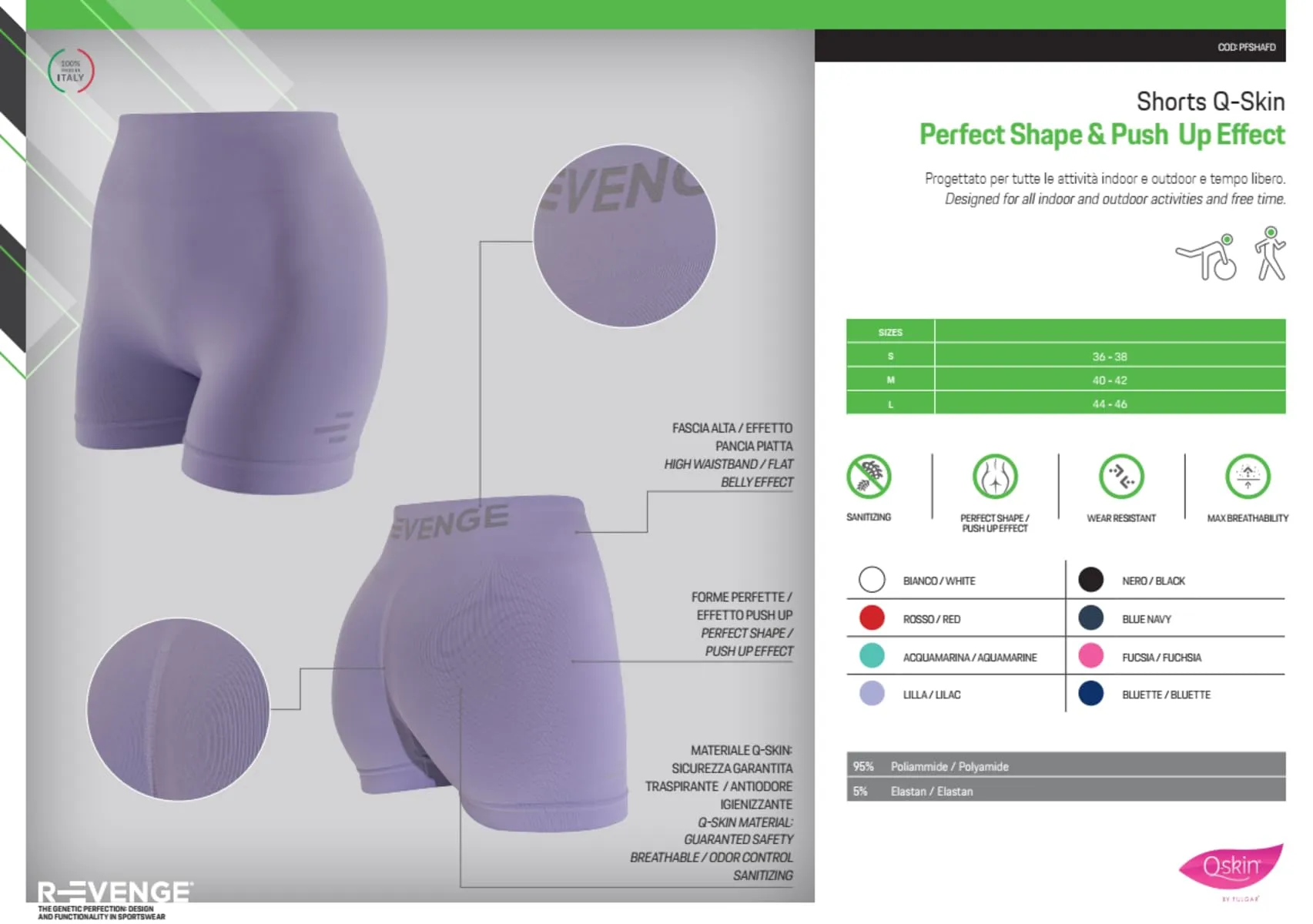 R-EVENGE Crop Top Q-Skin, Maglia Tecnica Donna a Manica Lunga per Tutte Le attività in Palestra e Outdoor (IT, Testo, L, XL, Regular, Regular, Bianco) - immagine 6
