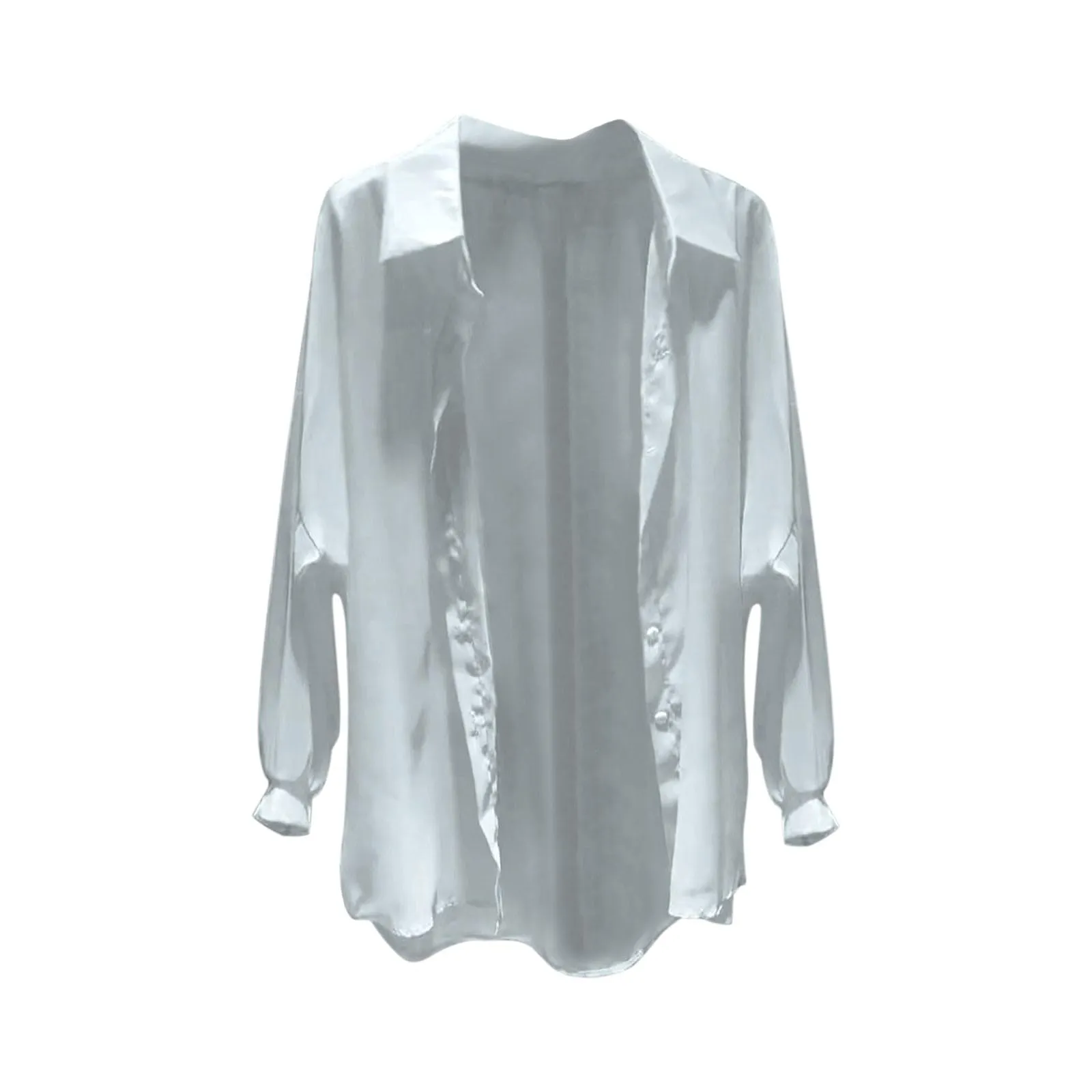 Cocila Camicia Chiffon Blu Prime Deals Abbigliamento Trekking Donna Camicie Primaverili Donna Camicia Donna Elegante Maniche Corte Top Donna Estivi Senza Spalline Camicia Donna S Special Deals - immagine 3