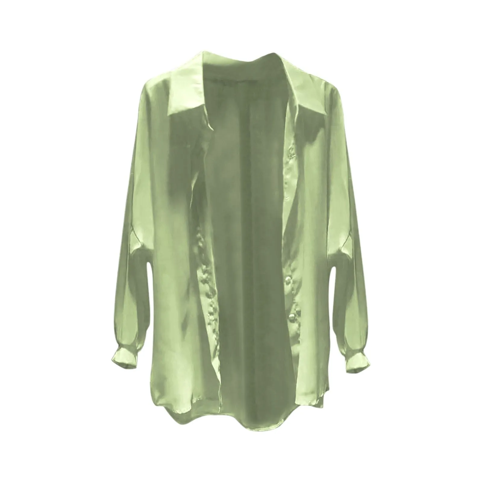 T Shirt Curvy Special Deals T Shirt Donna Manica 3/4 Giacca Donna Elegante Blazer Maglietta Chiffon Donna Blusa Donna Elegante Maniche Lunghe Blusa Verde Militare Cappotto Only Special Deals - immagine 3