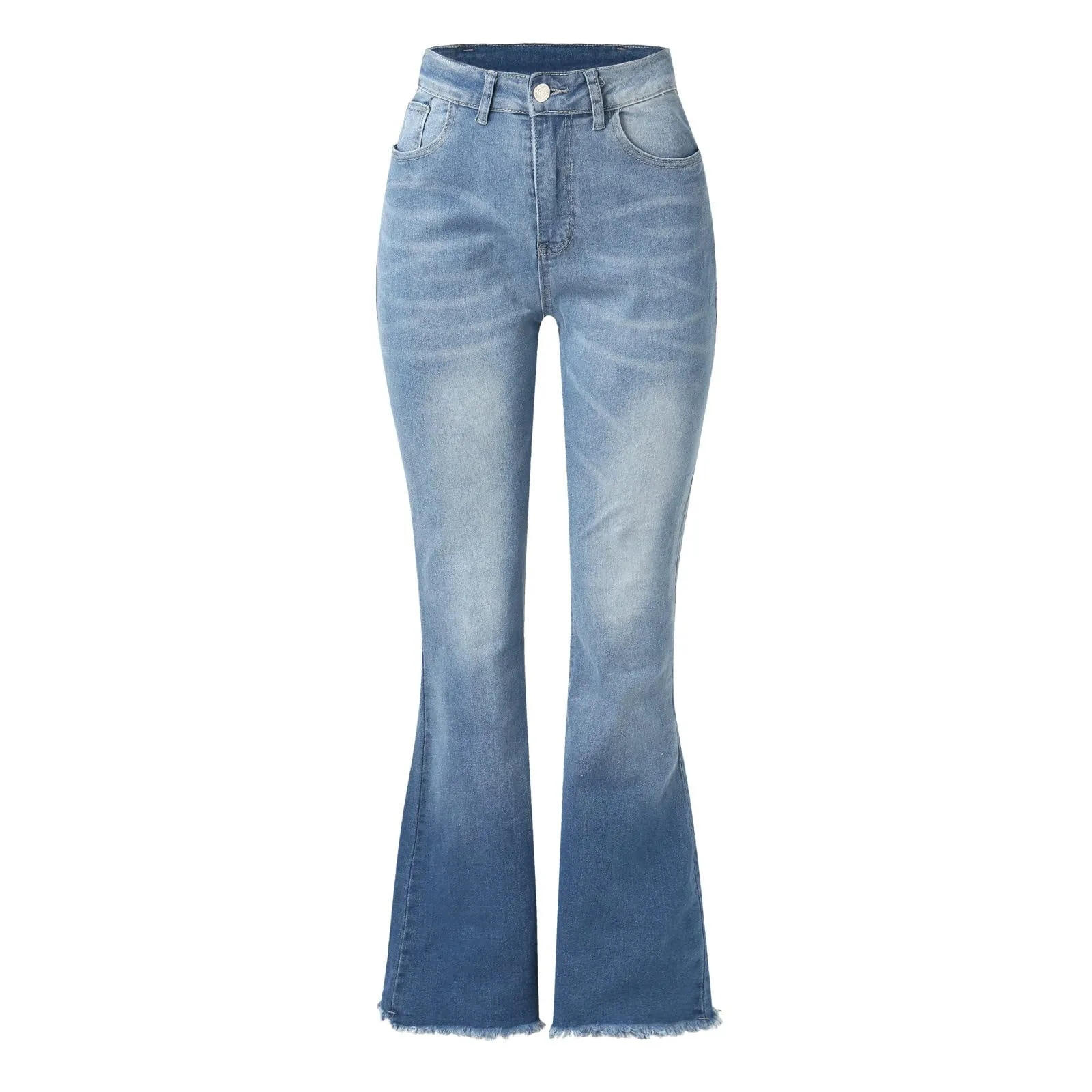 Generico Jeans Flared Donna, Pantalone Denim Bootcut Push Up Pantaloni Vita Alta Svasati Leggings Bootcut Elasticizzato Skinny Pantaloni Lunghi E Leggeri Pantaloni Yoga Donna Vita Alta - immagine 2