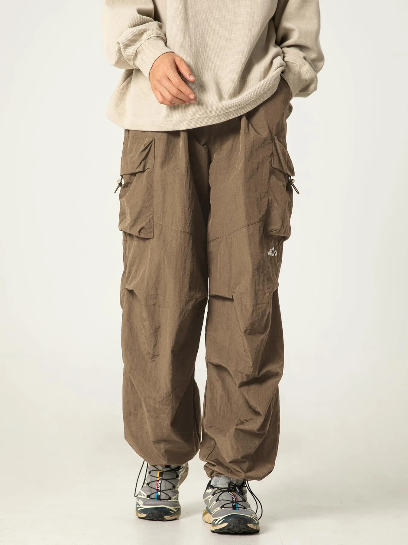 CAONAT, pantaloni cargo da uomo da escursione, pantaloni da jogging leggeri, casual, resistenti all'acqua, per l'outdoor, la pesca e il lavoro, con multi tasche, Kaki, XL - immagine 4