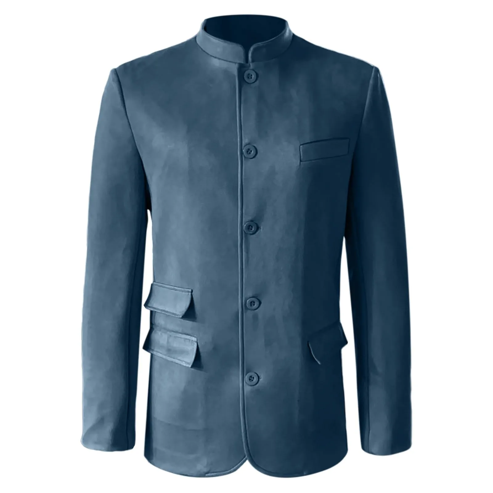 Blazer da Uomo Primaverile, con Un Bottone Slim Fit Giacca da Abito Smoking Formale da Lavoro con Tasche Blazer Giacca Business da Lavoro Cappotti E Giacche per Abito Jacket Cappotto Uomo - immagine 4