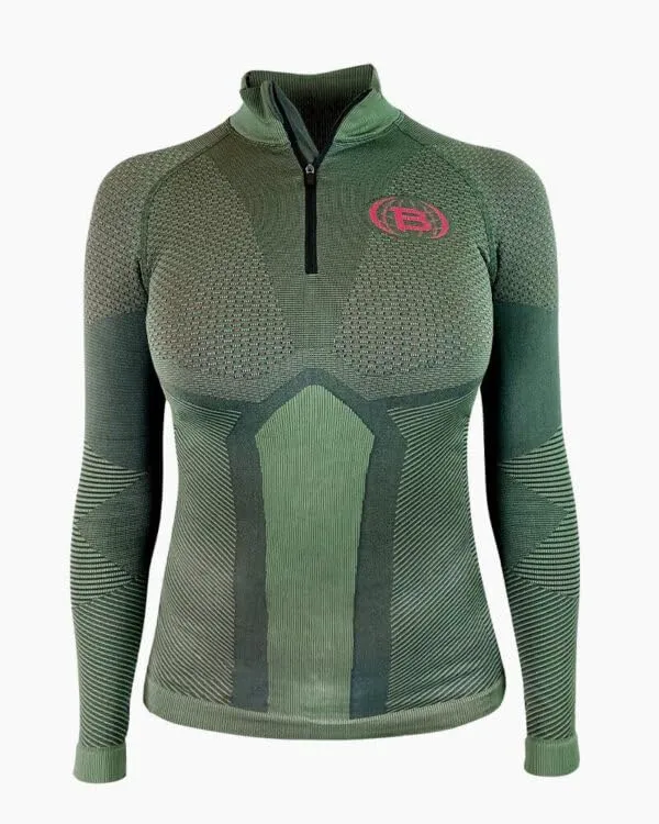 BITRABI Intimo Tecnico e Termico seconda Pelle Winter Ursus Lady, Maglia Tecnica Sportiva da Donna, Manica Lunga o Corta, Verde Militare, Design a Compressione (Manica Lunga, XXL) - immagine 2