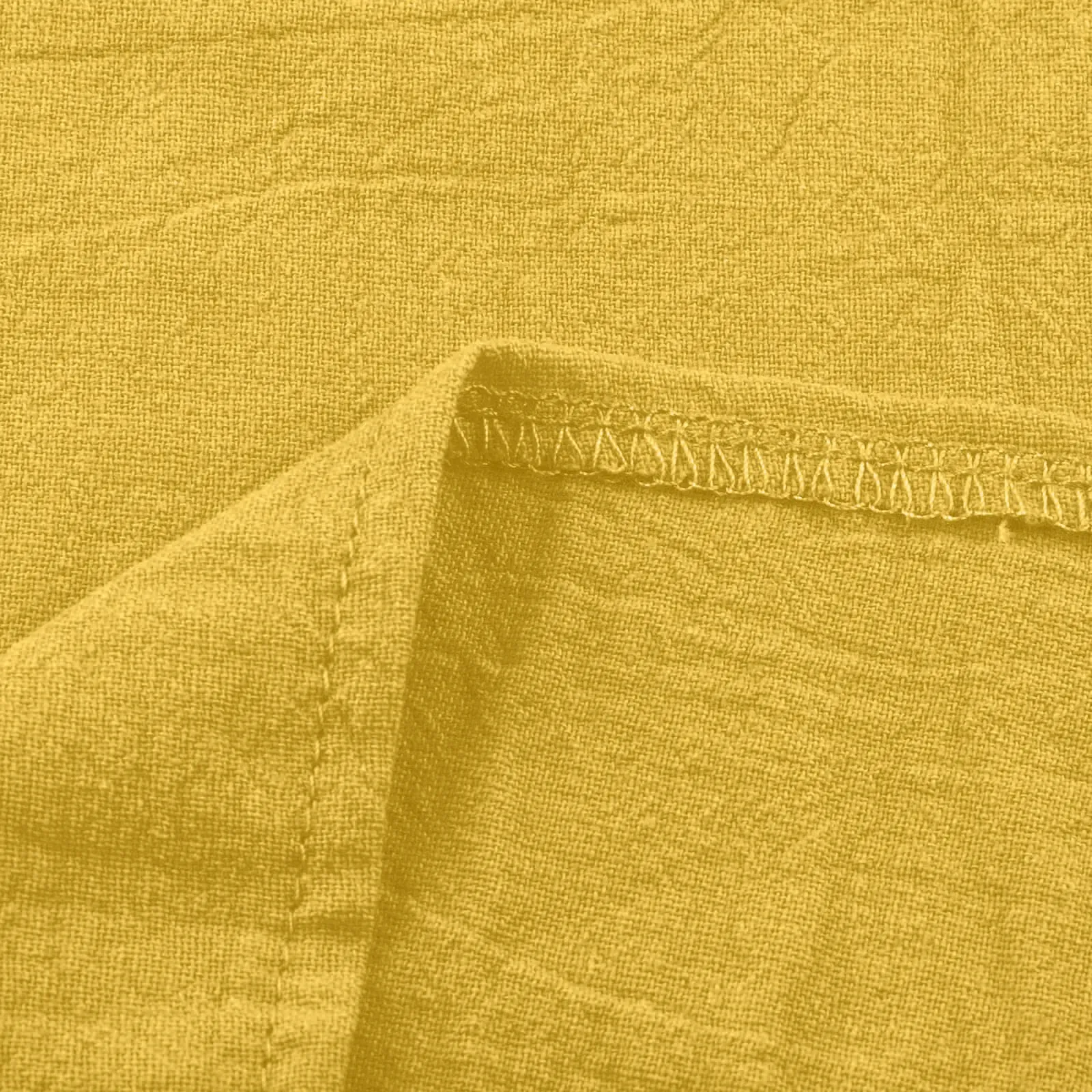 Abito estivo da donna, elegante, in lino, casual, girocollo, a maniche corte, lungo, in cotone, linea A, maxi abito da spiaggia, leggero, alla moda, per il tempo libero, giallo., XXL - immagine 6