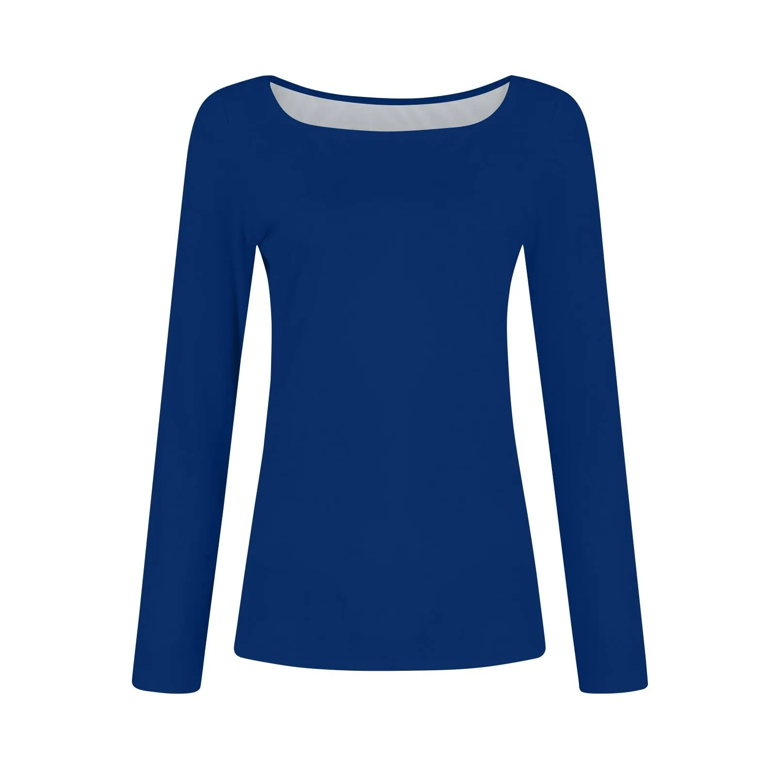 MOKBAY Magliette Bianche Donna Maglia Donna Elegante Tshirt Tinta Unita Invernali Manica Lunga Attillata Slim Fit Curvy Basic Maglia Top Bianco Elegante Maglie Cotone Maniche Lunghe S - immagine 5