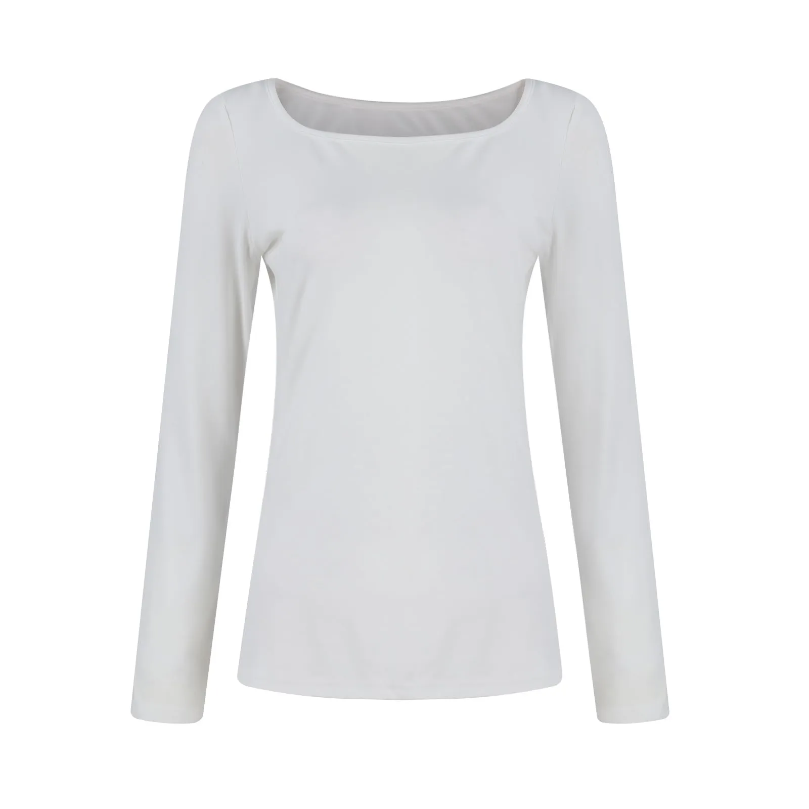 MOKBAY Magliette Termiche Donna Y2k Sexy Autunnali Maglie Curvy Tinta Unita Maglia Maglia Donna Invernale Attillate Basic Slim Fit T-Shirt Manica Lunga Top Maniche Lunghe XXL - immagine 6