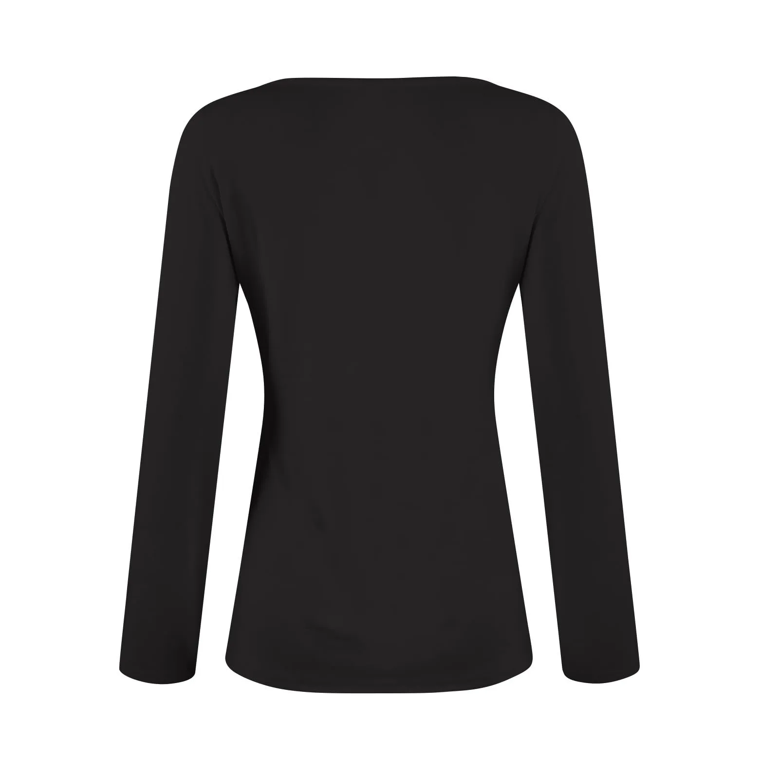 MOKBAY Maglia Donna Manica Lunga Elegante Manica Lunga Maglie Eleganti Attillate Slim Fit Invernali Y2k Tshirt Basic Top Nero Elegante Tinta Unita Maglia Sexy Magliette Bianche Donna L - immagine 5