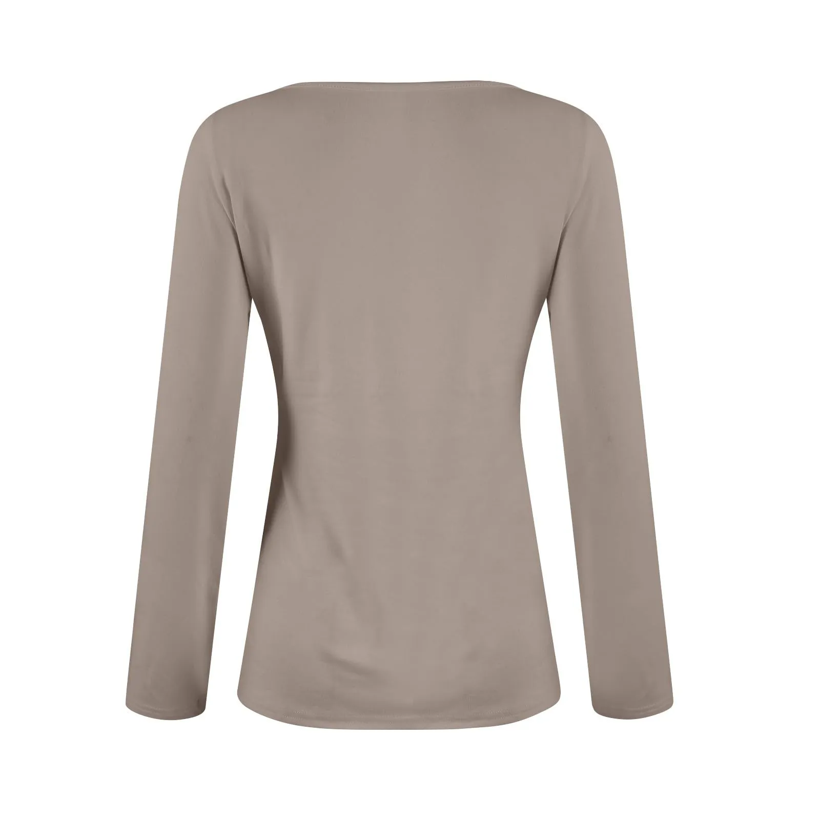 Top Bianco Donna Basic Autunnali Maglia Maniche Lunghe Cotone Elegante Slim Fit Tinta Unita Y2k Manica Lunga Magliette Cotone Manica Lunga Attillate Tshirt Maglia Maglie Maniche Lunghe Donna XS - immagine 4