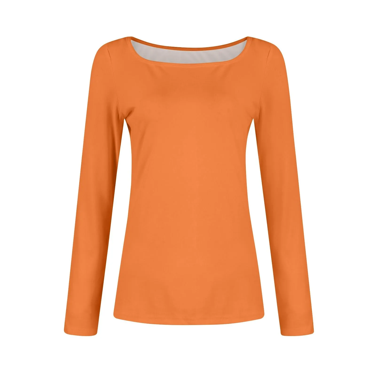 MOKBAY Magliette Donna Manica Lunga Cotone Attillata Maglie Eleganti Invernali Maglia Slim Fit Tshirt Basic Sexy Invernale Y2k Maglia Intima Cotone Manica Lunga Tinta Unita Top Nero Donna Elegante L - immagine 5
