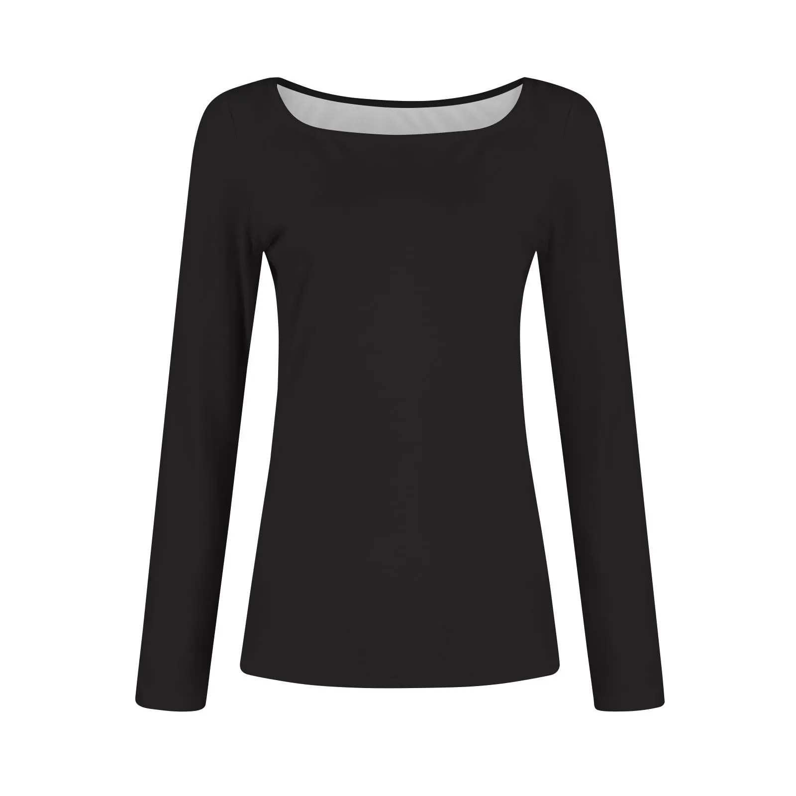 MOKBAY Top Sexy Curvy Invernali Maglioncini Donna Attillate Tshirt Sexy Maglia Magliette Cotone Manica Lunga Slim Fit Tinta Unita Manica Lunga Elegante Maglie Eleganti Donna S - immagine 4