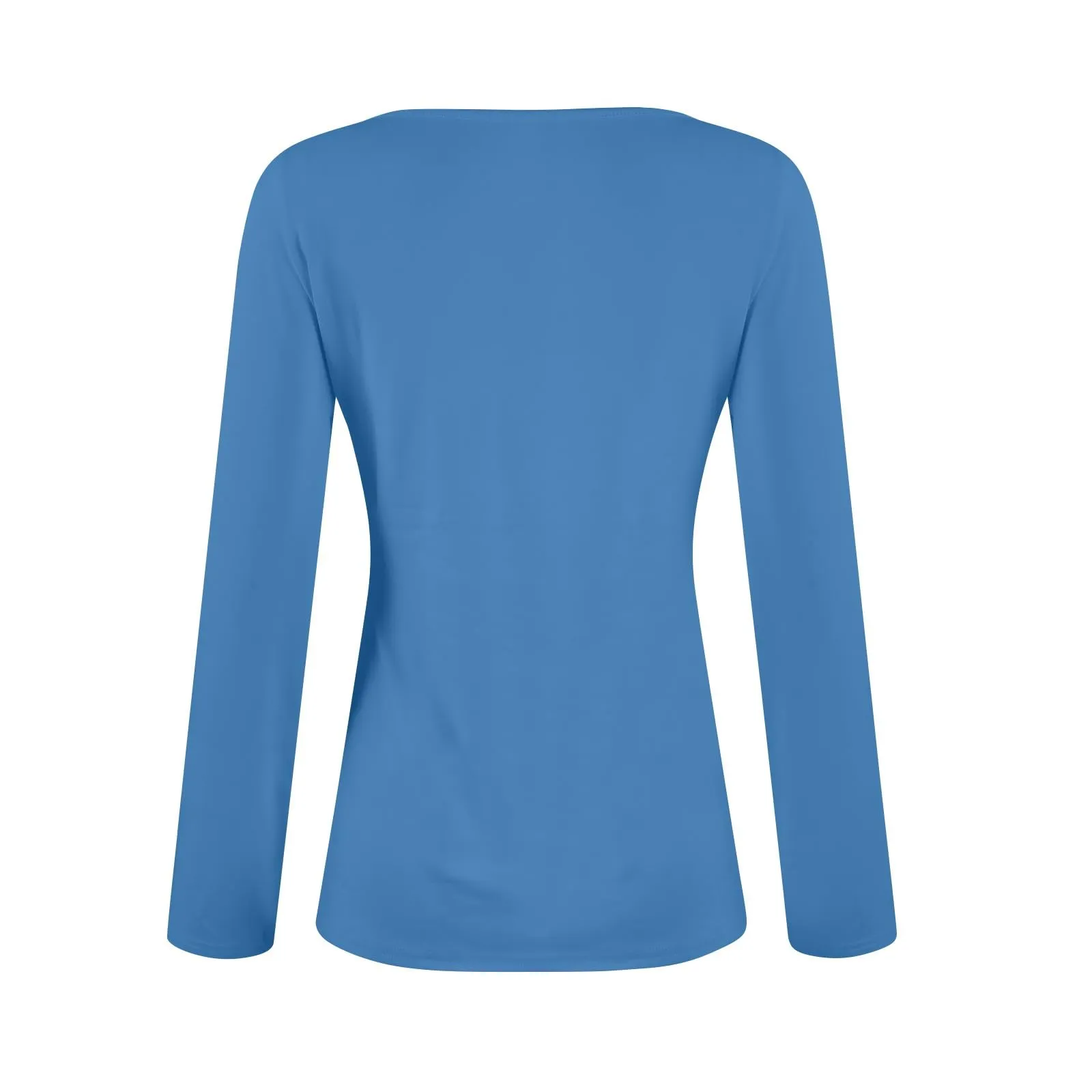 MOKBAY Taglie Forti Donna Maglie Maglietta Eleganti Invernali Manica Lunga Maglia Donna Autunno Slim Fit Basic T-Shirt Aderente Sexy Maglia Tinta Unita Curvy Top Sexy S - immagine 4