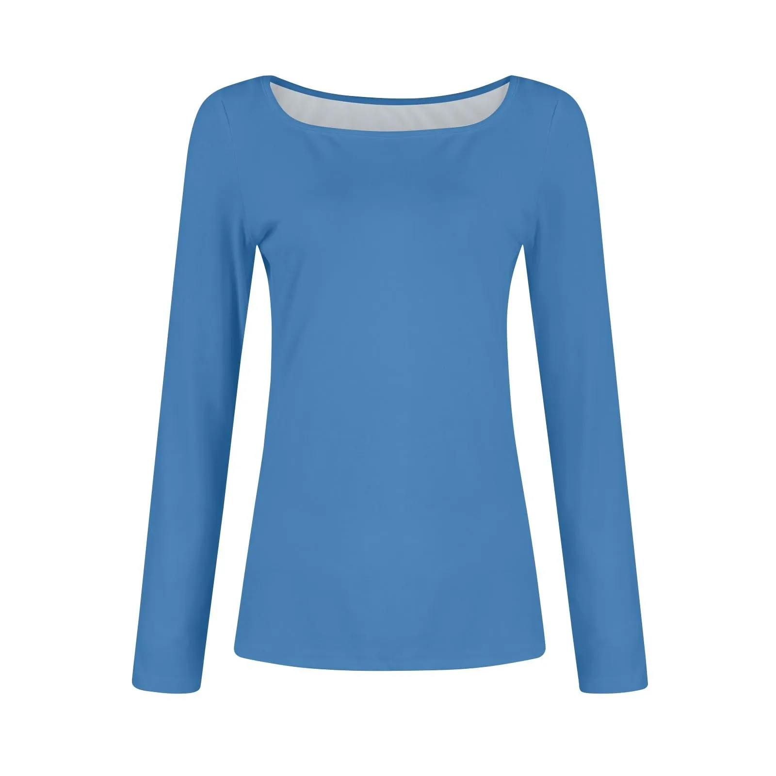 MOKBAY Taglie Forti Donna Maglie Maglietta Eleganti Invernali Manica Lunga Maglia Donna Autunno Slim Fit Basic T-Shirt Aderente Sexy Maglia Tinta Unita Curvy Top Sexy S - immagine 5