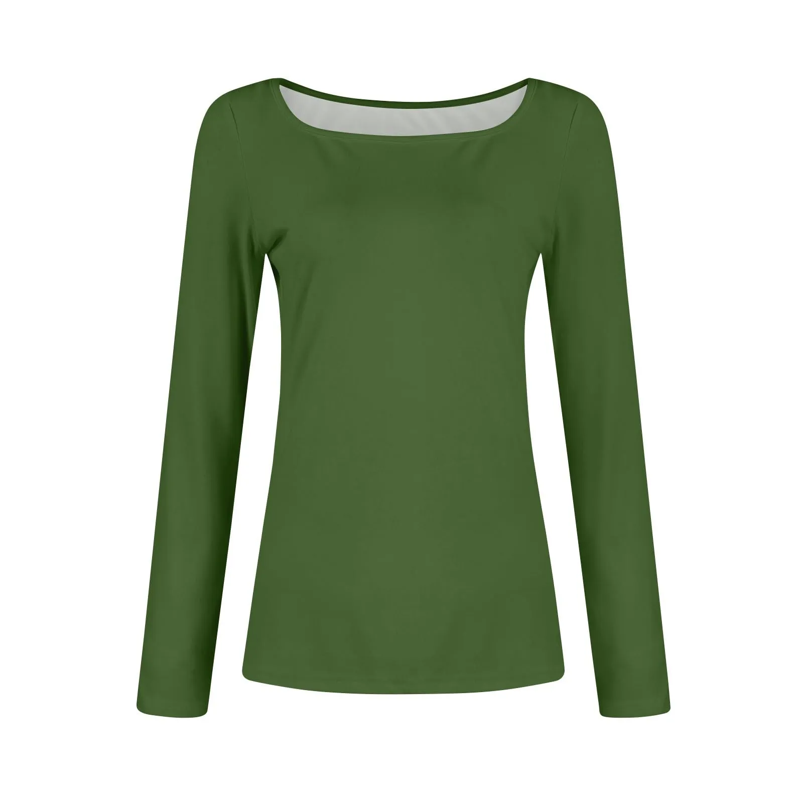 MOKBAY Magliette Maniche Lunghe Donna Maglia Autunno Y2k Maglie Eleganti Aderente Maglia Slim Fit Tinta Unita Tshirt Elegante Basic Manica Lunga Invernale Top Donna Sexy XS - immagine 5