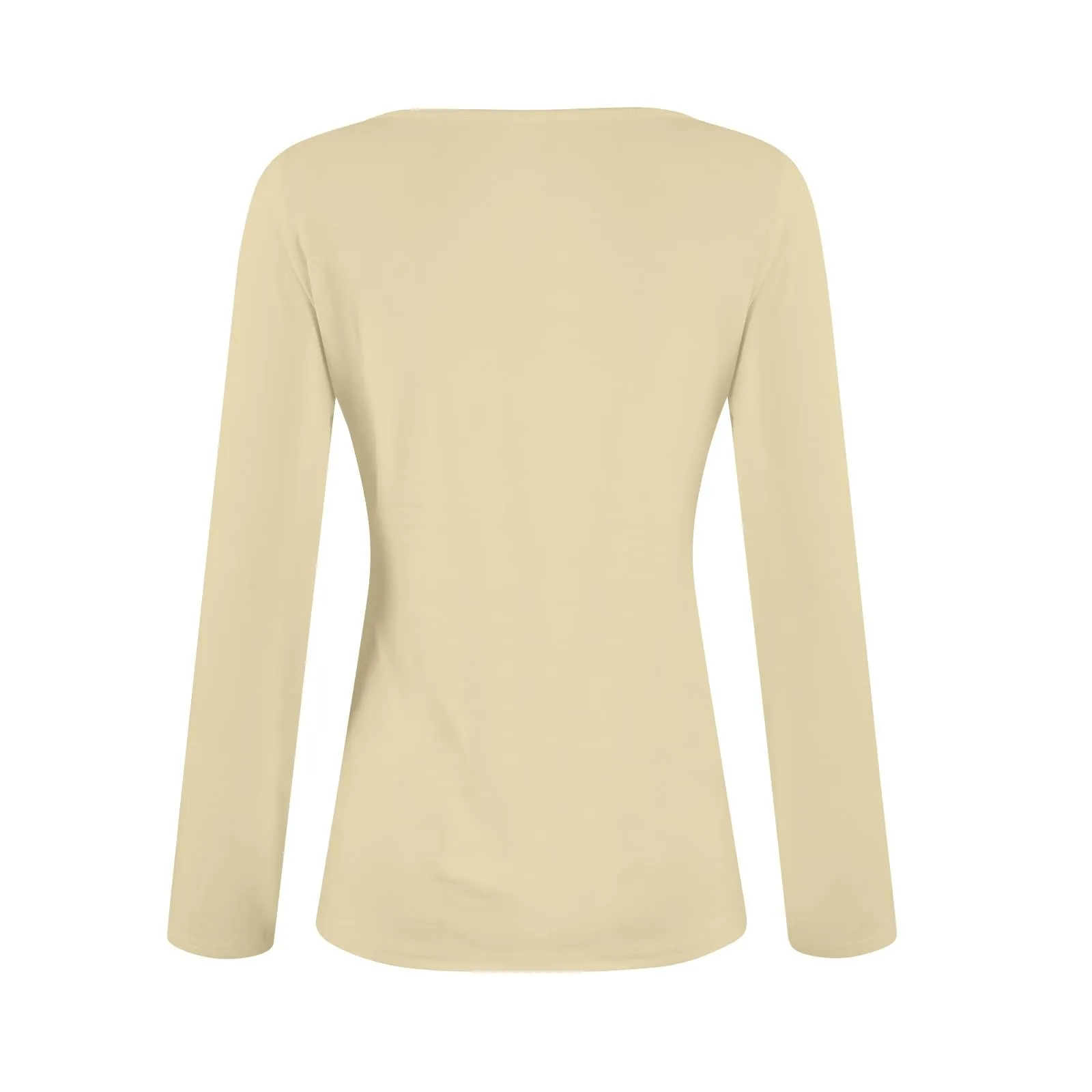 MOKBAY Top Sexydonna Slim Fit Sexy Tinta Unita Maglia Basic Manica Lunga Maglia Donna Cotone Maglietta Manica Lunga Attillata Y2k T-Shirt Invernale Maglie Donna Particolari S - immagine 4