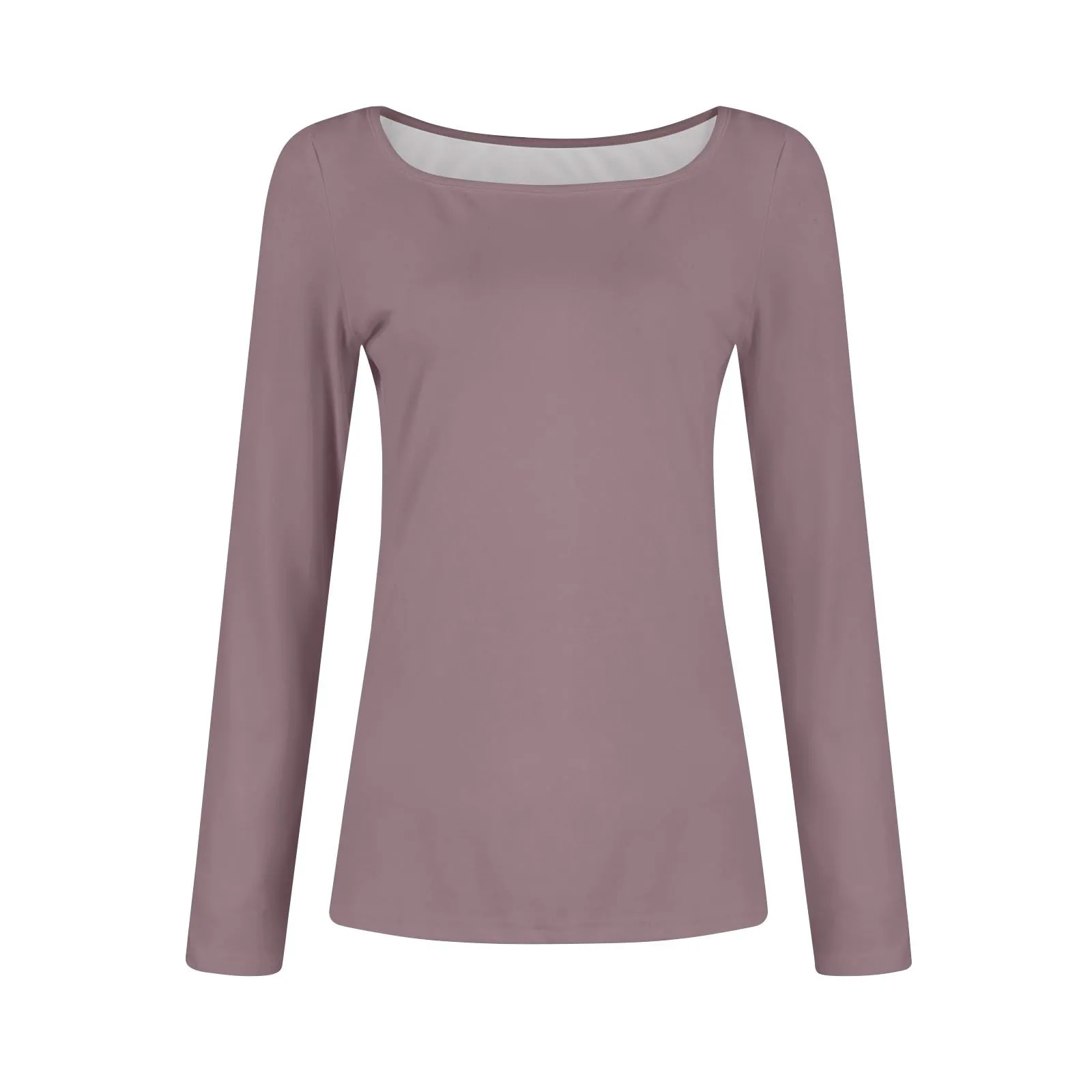 MOKBAY Maglietta Nera Bambina Manica Lunga Autunno Tinta Unita Maglie Termiche Donna Manica Lunga Slim Fit Maglia Curvy Corsetto Tshirt Elegante Y2k Top Donna Elegante Maglia Scollo a Barca M - immagine 5