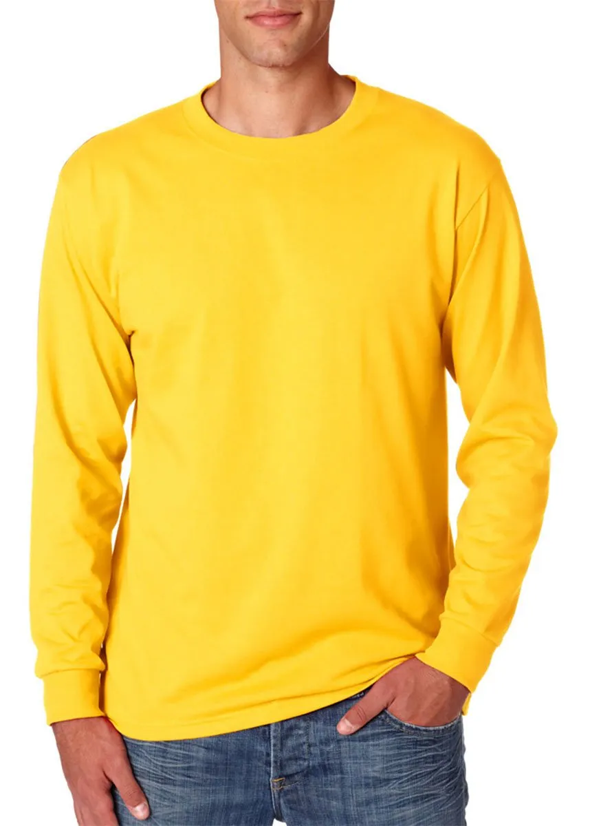 Jerzees - Maglia a Manica Lunga - Asimmetrico - Uomo, Island Yellow, Large - immagine 1