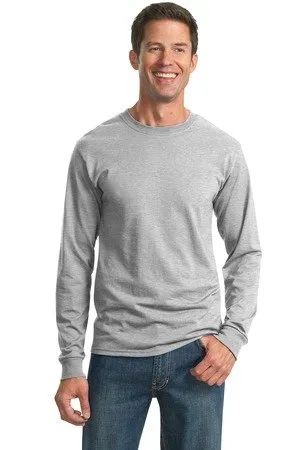 Jerzees - Maglietta a maniche lunghe da uomo Nero Heather XL - immagine 1