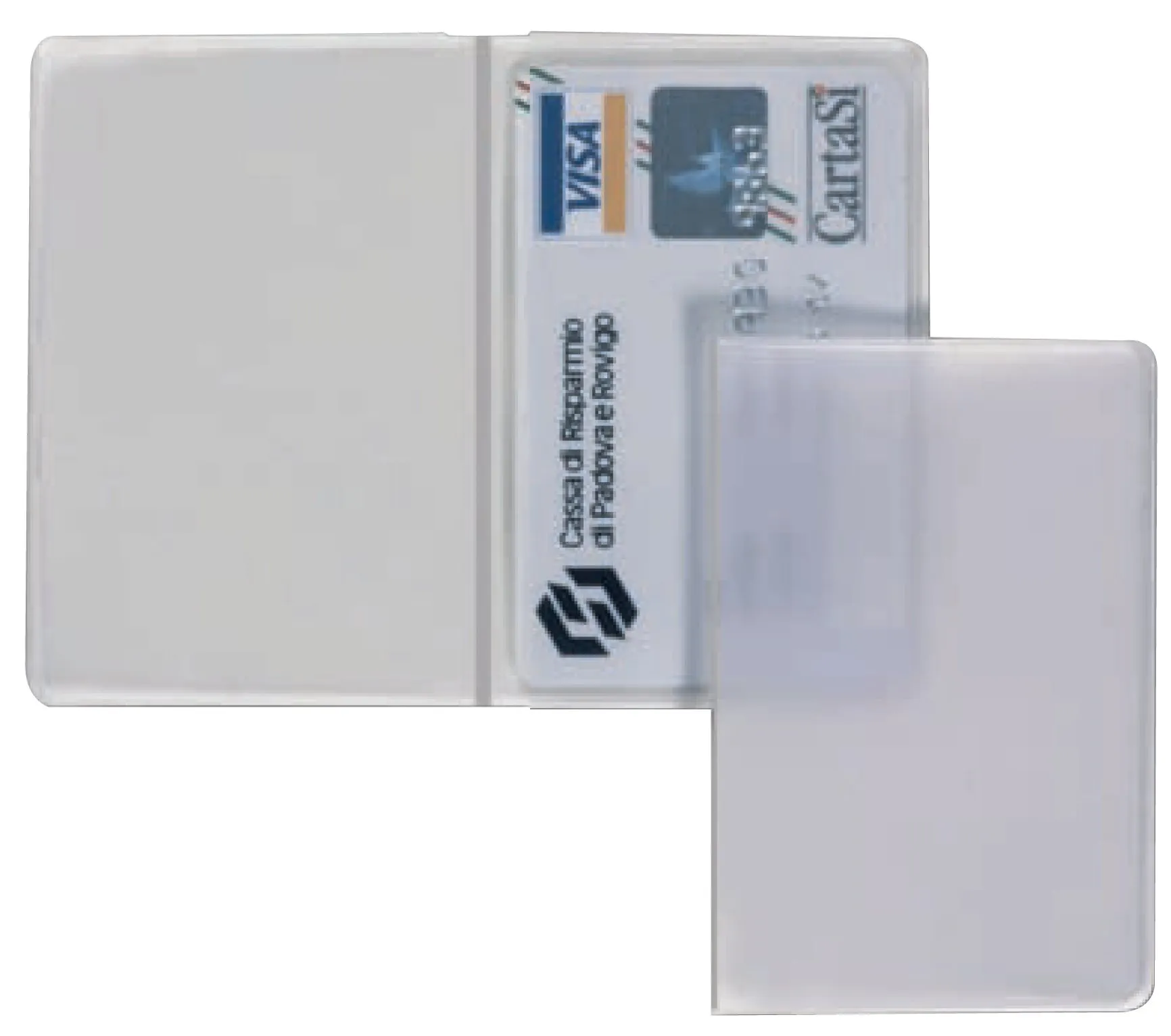 instantstore N° 10 pezzi porta patente - carte di credito - bancomat ecc doppi trasparente in pvc 8,5 x 5,5 cm custodie protettive formato universale - immagine 1