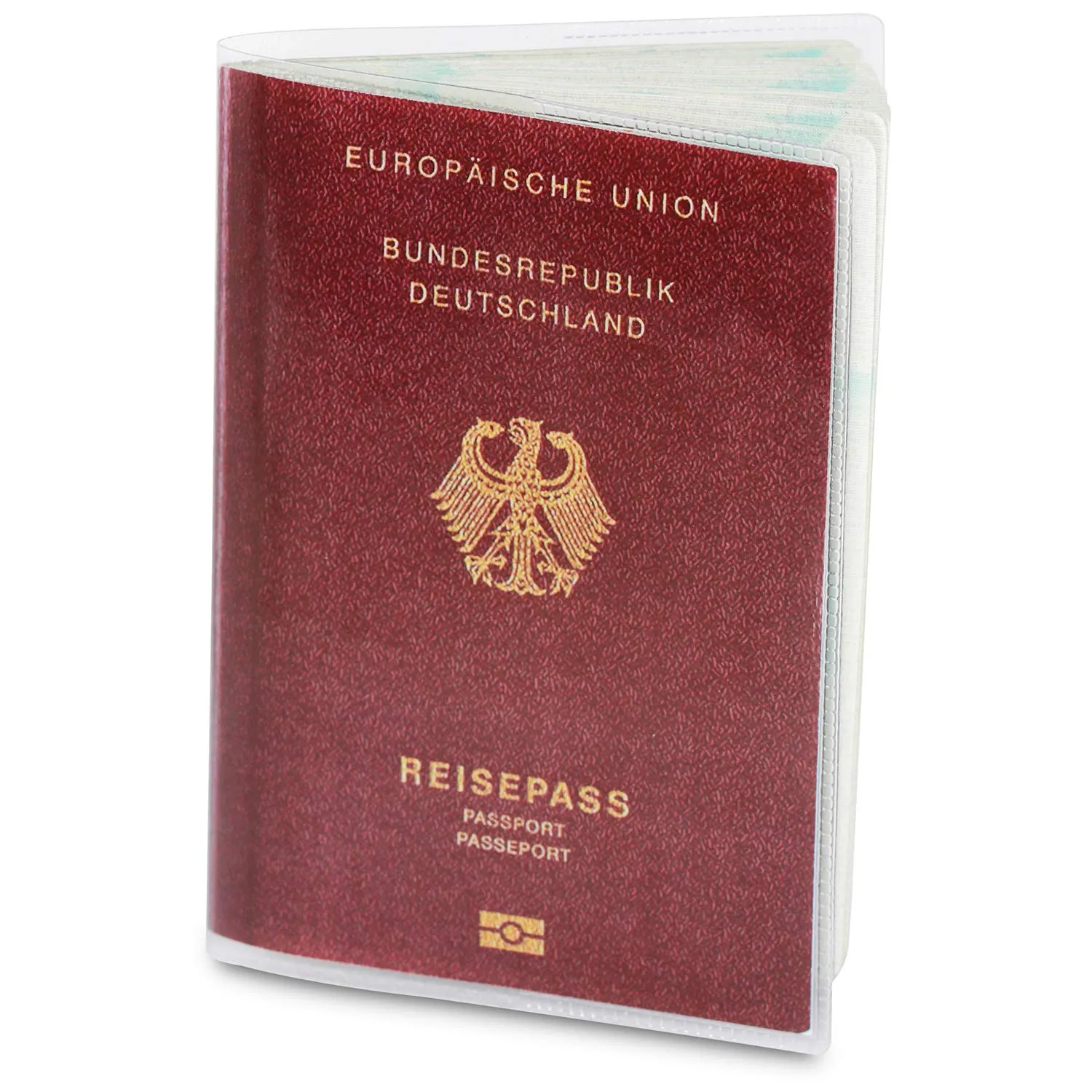 2 custodie per passaporto per il nuovo passaporto (a partire da aprile 2017), resistenti ai documenti e trasparenti in custodia antistrappo. Protegge il passaporto da acqua, polvere e sporcizia - immagine 1