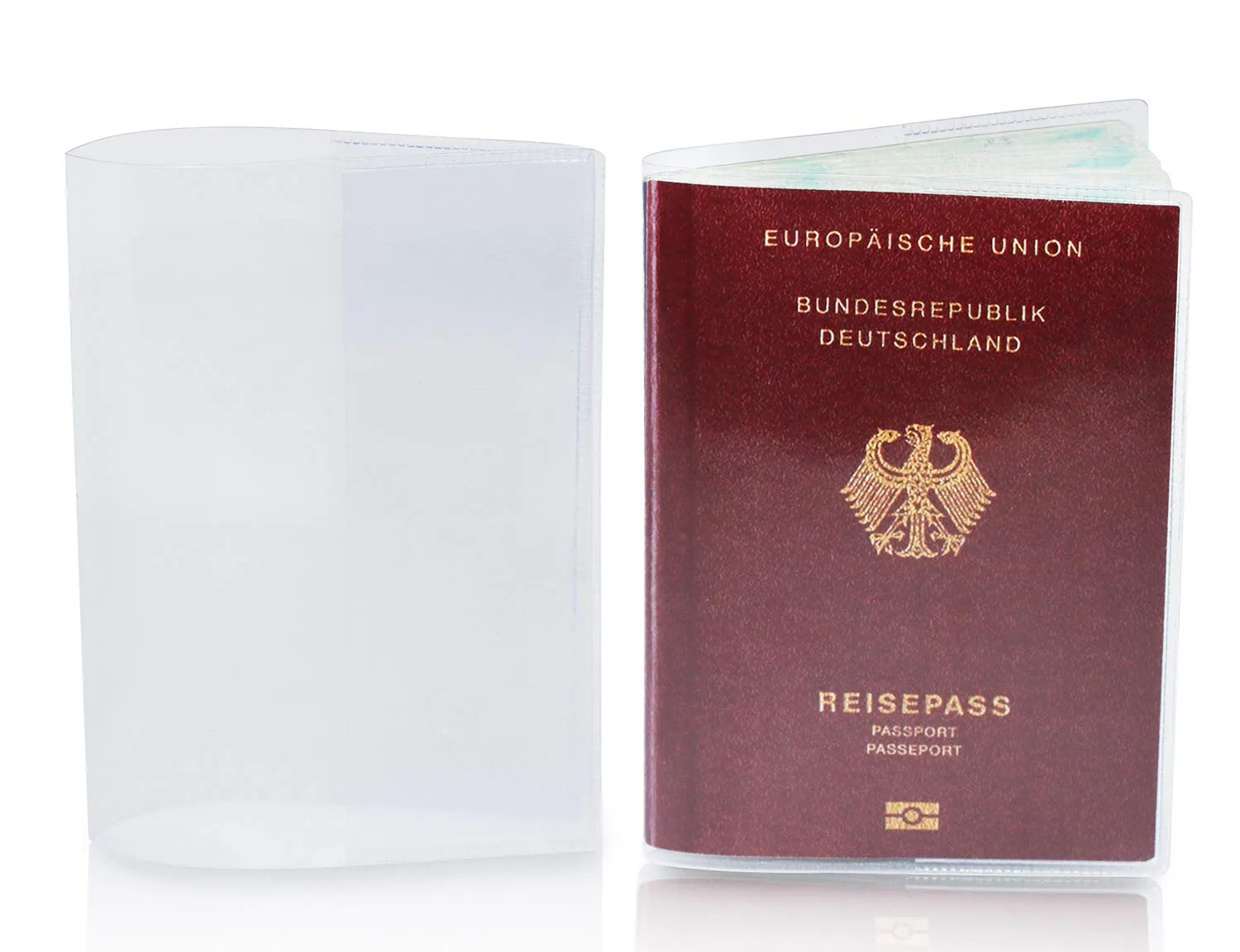 2 custodie per passaporto per il nuovo passaporto (a partire da aprile 2017), resistenti ai documenti e trasparenti in custodia antistrappo. Protegge il passaporto da acqua, polvere e sporcizia - immagine 6