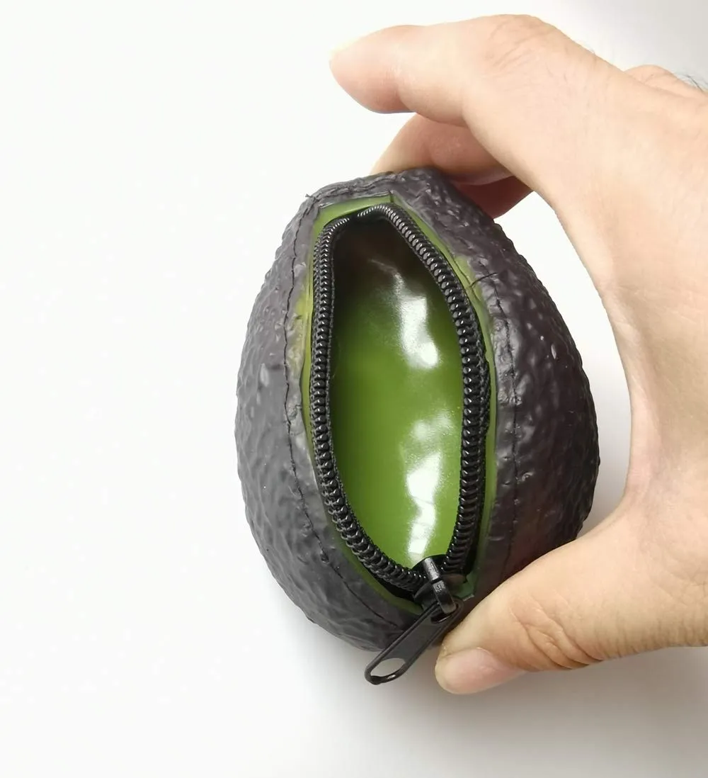 Portamonete Avocado, Sacchetto in Silicone Realistico - Decorazione e Regalo Originale - immagine 3