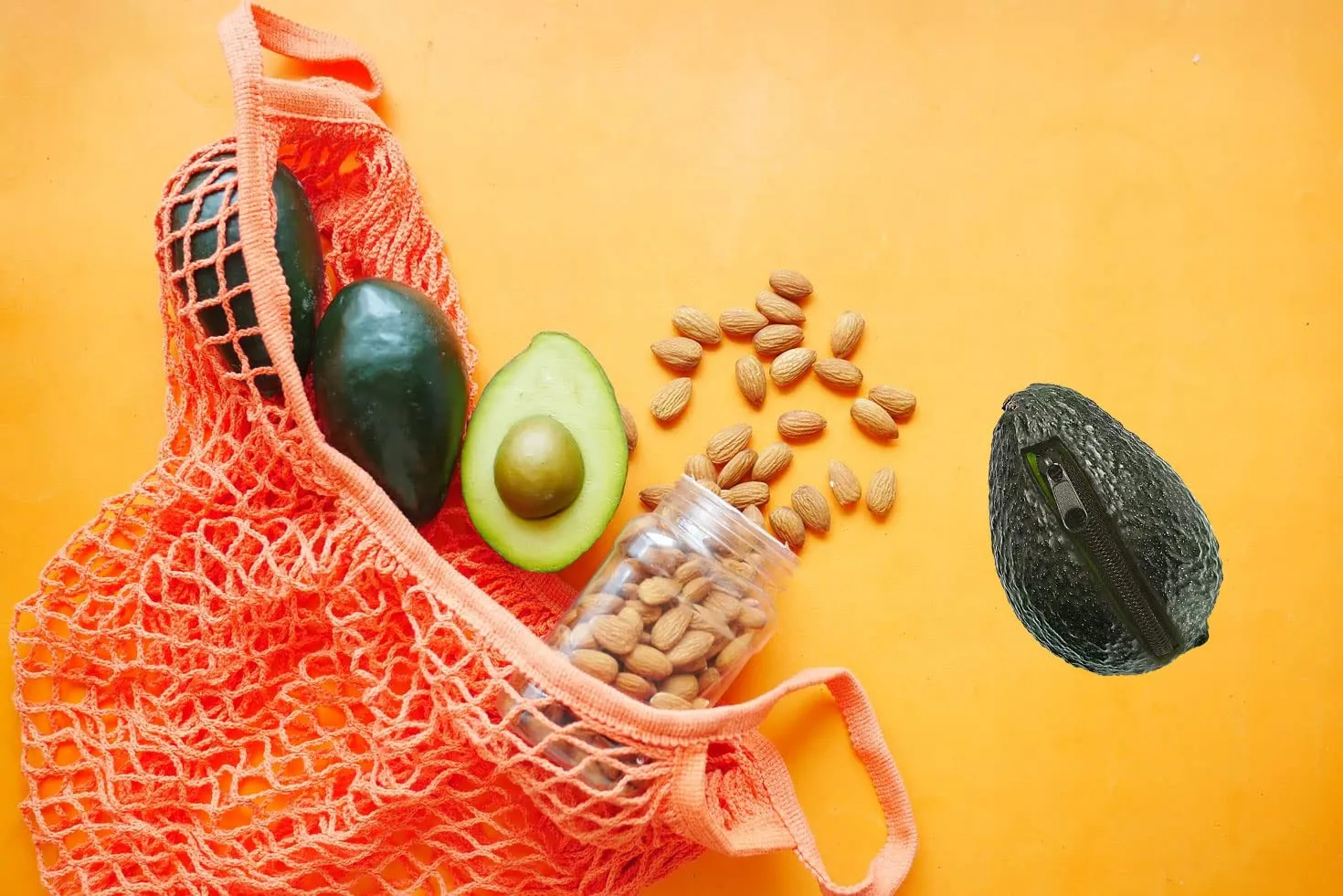 Portamonete Avocado, Sacchetto in Silicone Realistico - Decorazione e Regalo Originale - immagine 5