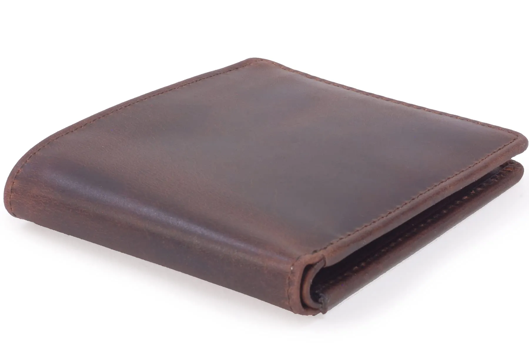 Bucklestone - Portafoglio Uomo Piccolo Slim in Pelle - Porta Carte di Credito a Due Pieghe - Protezione RFID - con Scatola Regalo - Oxford - Marrone - immagine 5