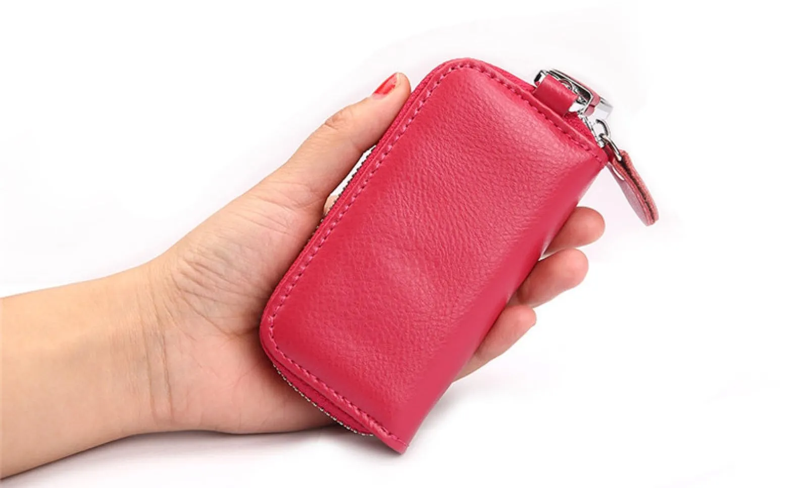 LTLSZRN Portachiavi in Pelle Per Uomo e Donna, Borsellino Unisex Con Portafoglio Chiave Auto e 6 Gancio - immagine 4