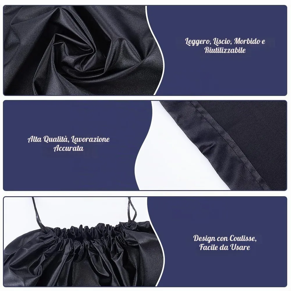 NBEADS 12 pz Sacchetti per La Polvere per Borse, Borse Portaoggetti In Finta Seta Borsa Da Viaggio Portatili In Tessuto con Coulisse per Scarpe, Stivali, 39.7x50 cm, Nero - immagine 5