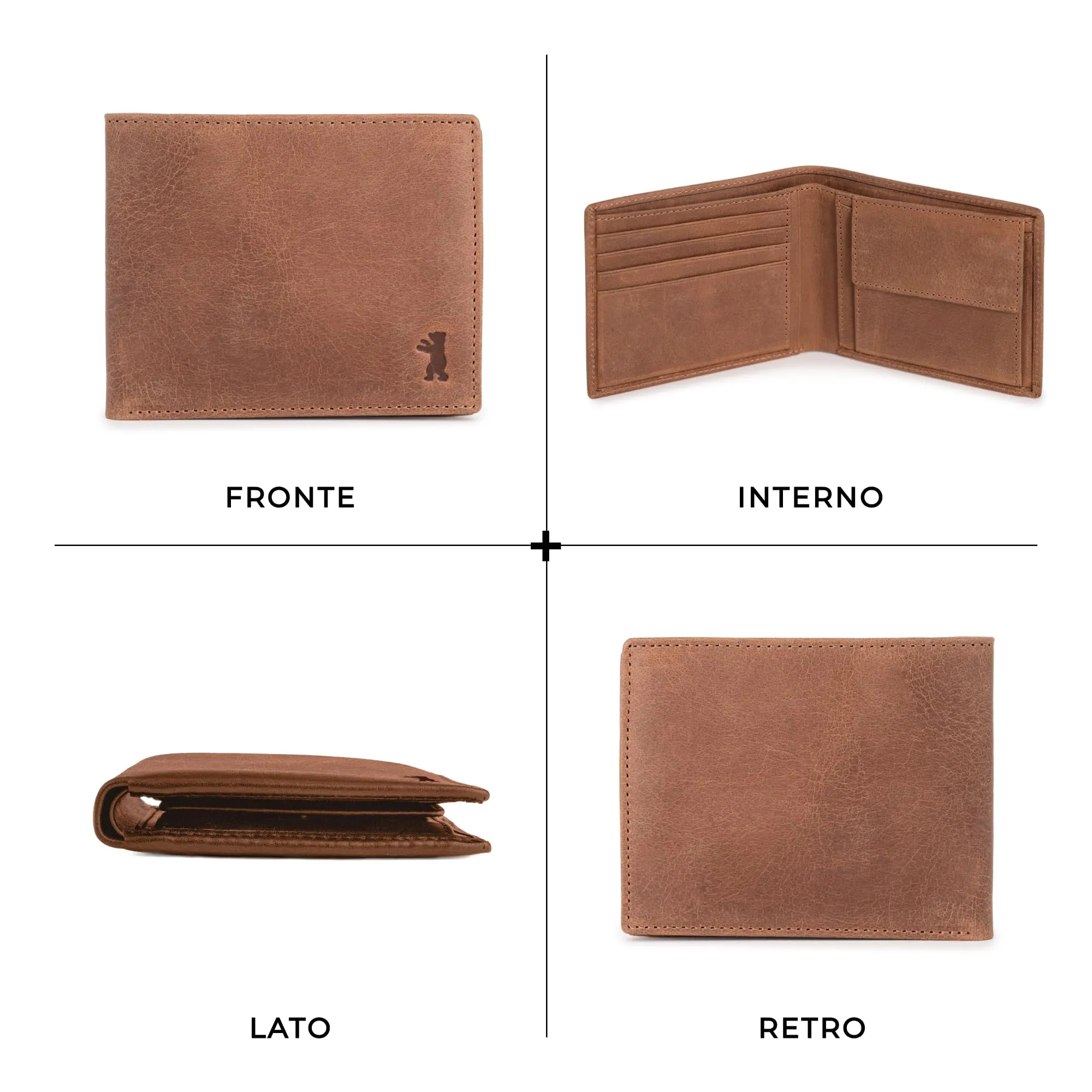 Berliner Bags Portafoglio Uomo con Portamonete e Porta Carte in Pelle RFID - immagine 4