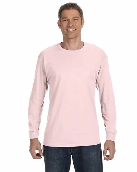 Jerzees Dri-Power - Maglietta a maniche lunghe da uomo, confezione multipla, Confezione da 1 rosa classico, XL - immagine 1