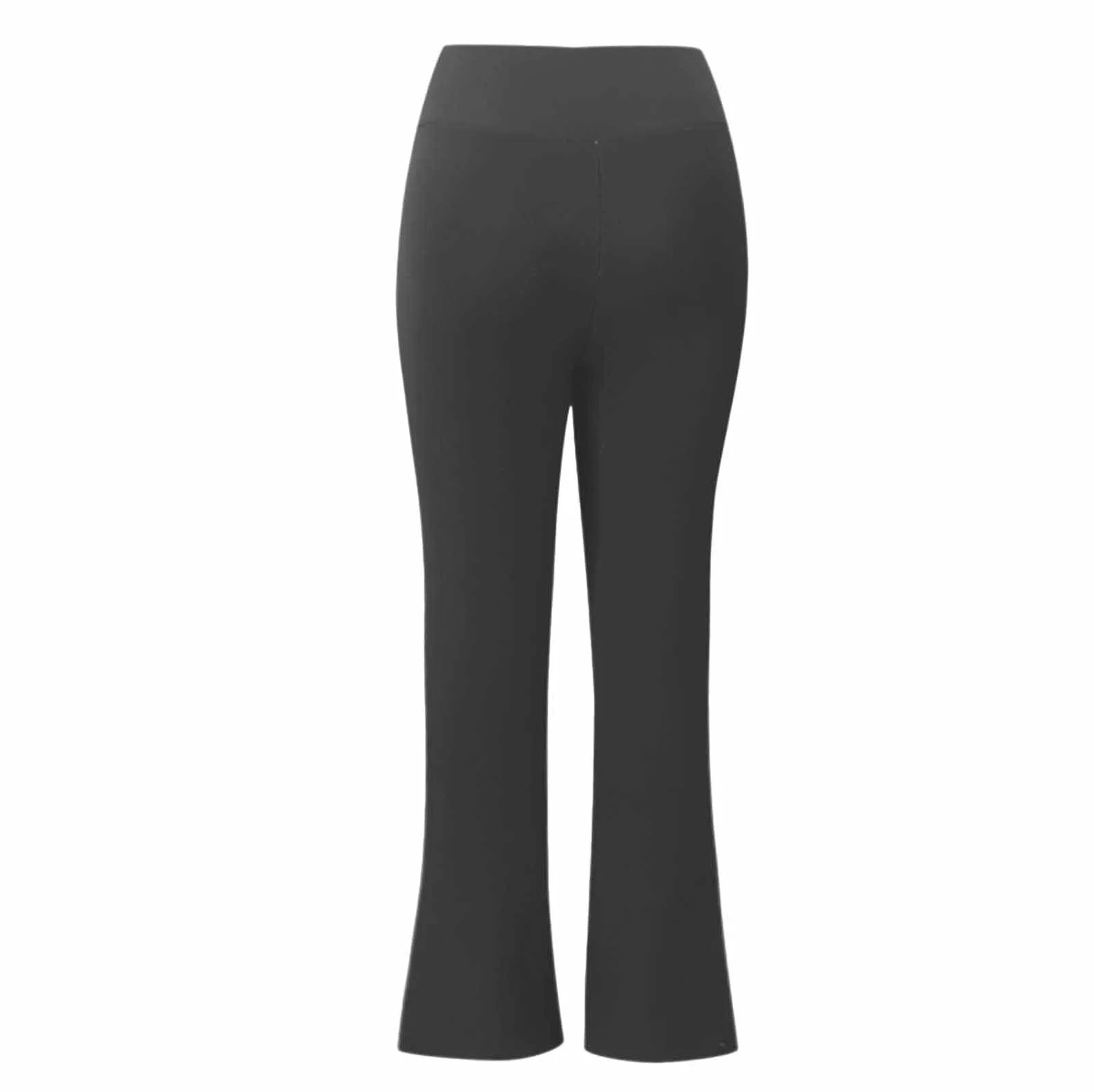 Gefomuofe Pantaloni a zampa da donna, in pile 70, termici, da yoga, caldi, elastici, per il tempo libero, spessi, in tinta unita, pantaloni da jogging comodi, grigio., M - immagine 5