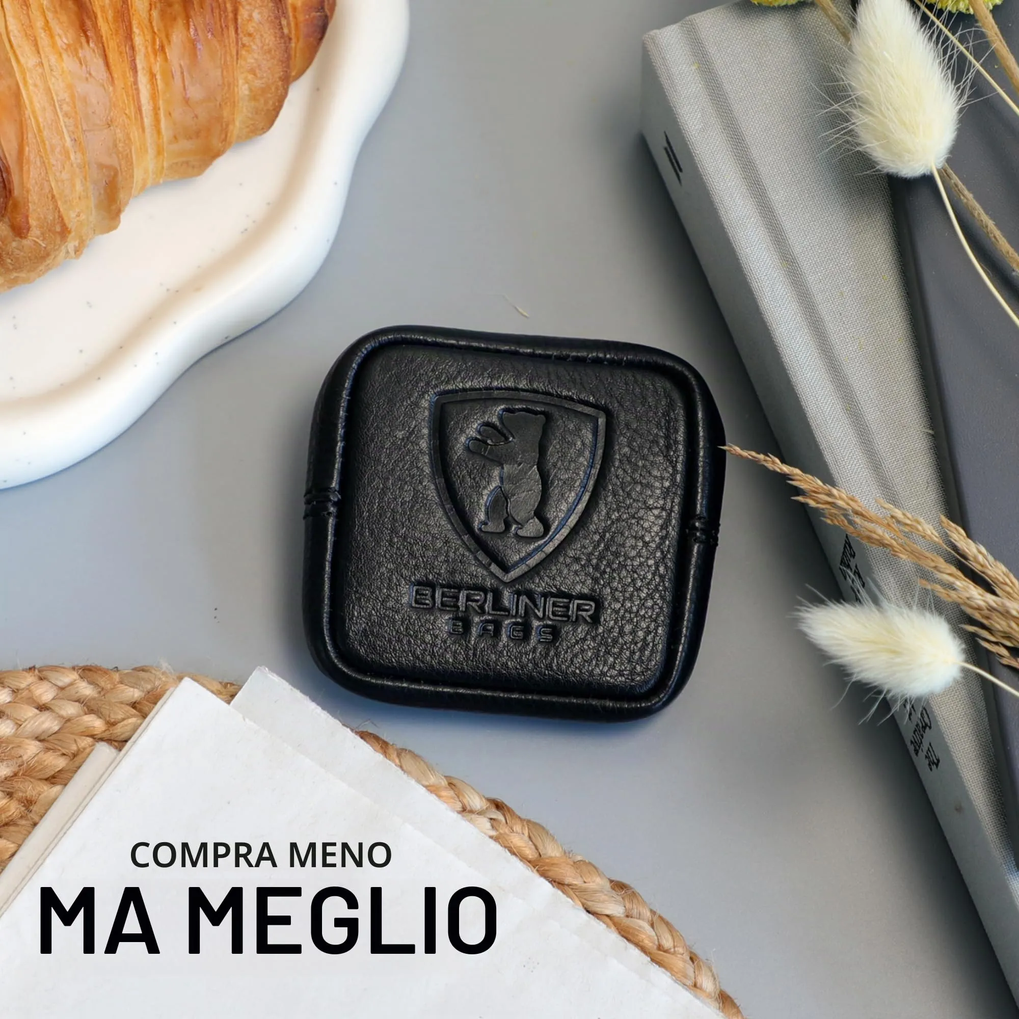 Berliner Bags Portamonete Lena Mini con Chiusura a Bottone in Vera Pelle - immagine 9