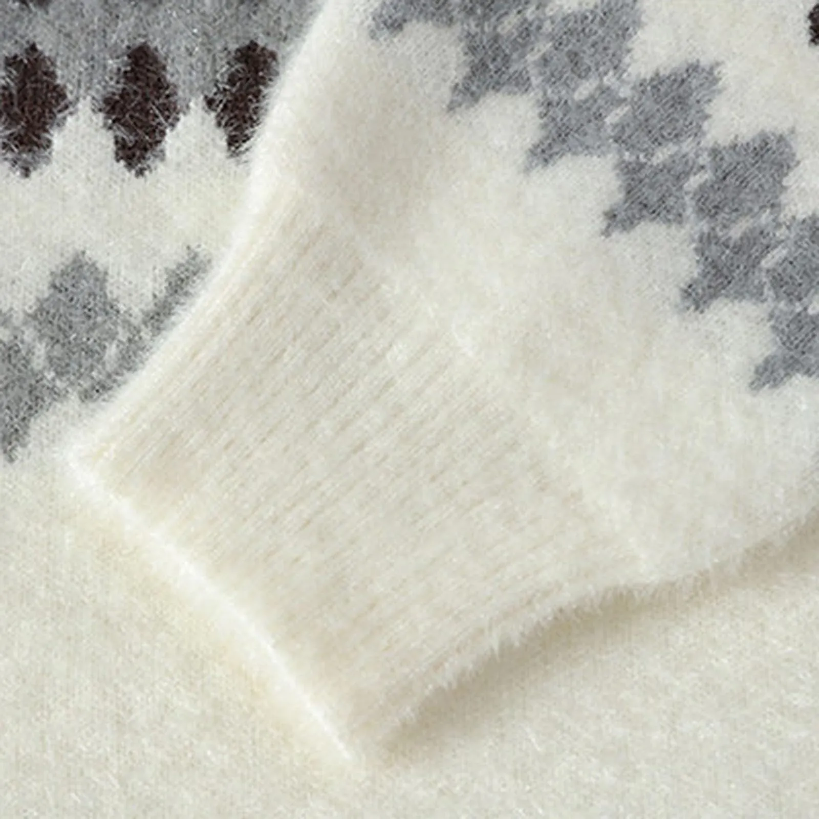 Mymyguoe Maglione norvegese da uomo in lana a righe fine merino, lavorato a maglia jacquard, motivo cavallo, slim fit, invernale, caldo maglione natalizio, XL - immagine 4