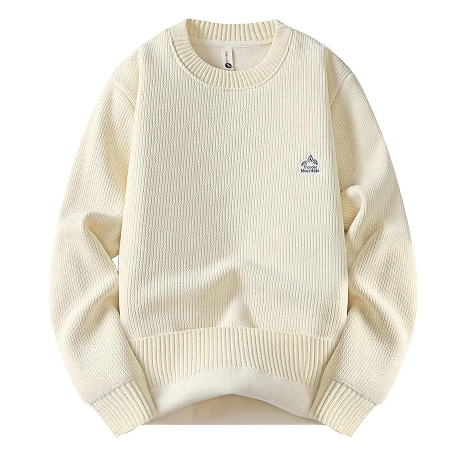 Mymyguoe - Maglione norvegese da uomo, in lana a righe, in pura merino, in jacquard, con motivo a cavalli, slim fit, invernale, caldo, maglione natalizio, sweatshirt, XL - immagine 1