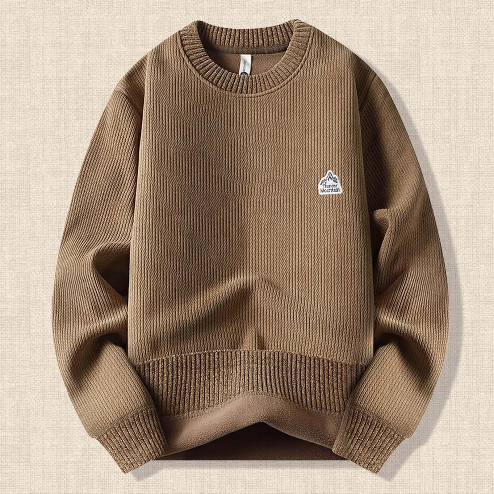 Mymyguoe - Maglione norvegese da uomo, in lana a righe, in pura merino, in jacquard, con motivo a cavalli, slim fit, invernale, caldo, maglione natalizio, sweatshirt, XL - immagine 2