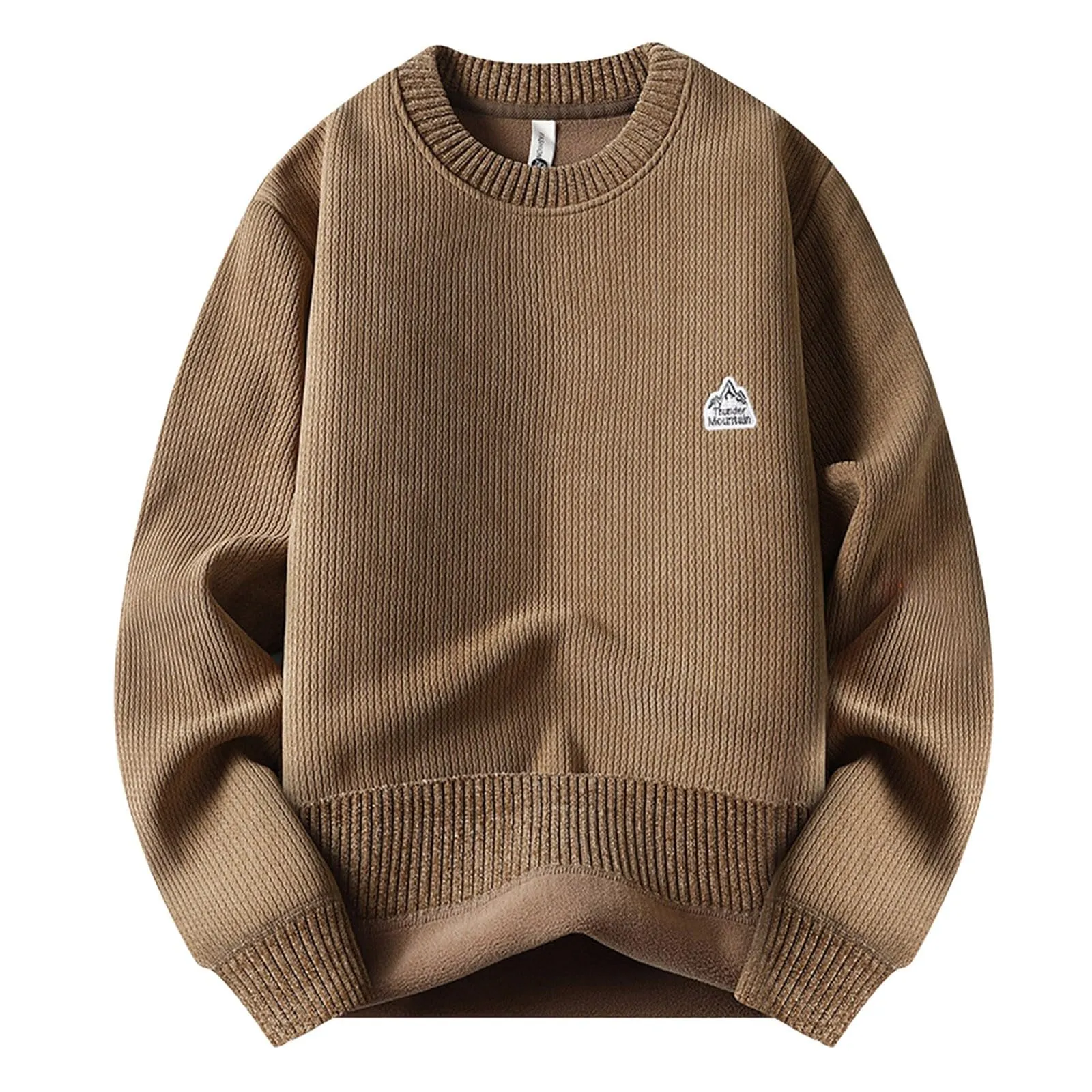 Mymyguoe - Maglione norvegese da uomo, in lana a righe, in pura merino, con lavorazione jacquard, motivo a cavalli, slim fit, caldo, per l'inverno, maglione natalizio, XXL - immagine 1