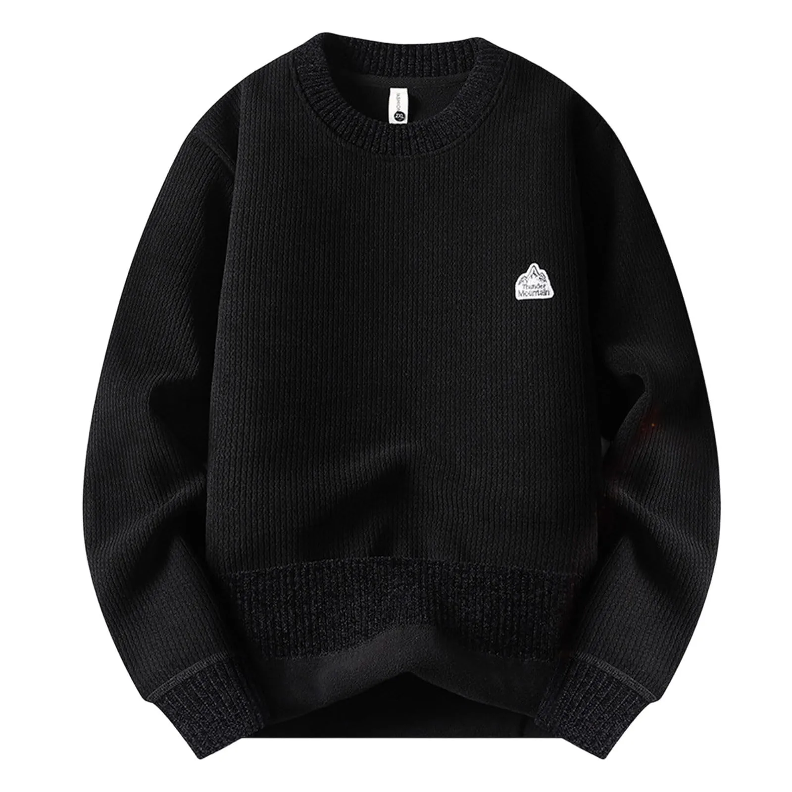 Mymyguoe Maglione norvegese da uomo in lana a righe fine merino, lavorato a maglia jacquard, motivo cavallo, slim fit, invernale, caldo maglione natalizio, Q3 nero, XXL - immagine 1