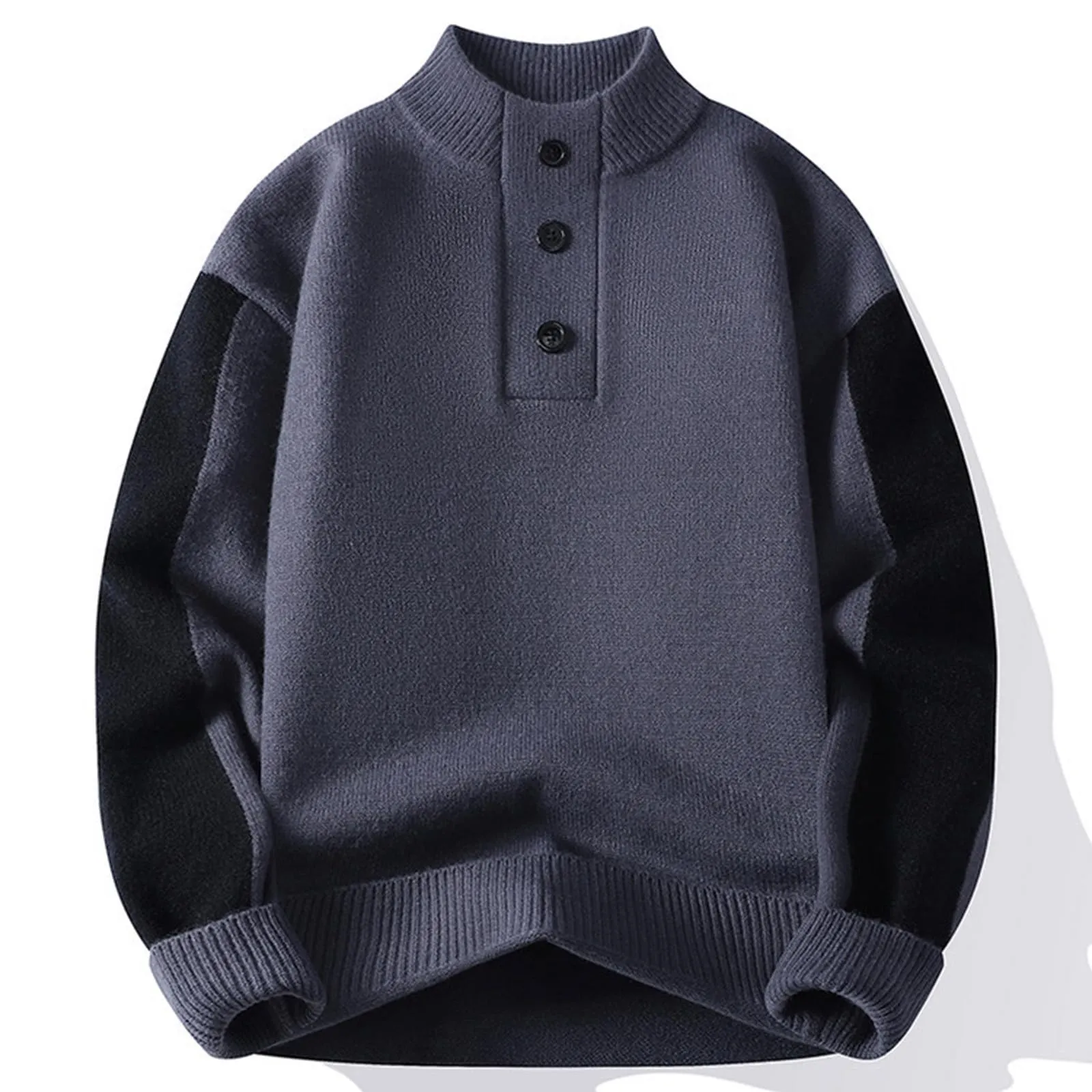 Mymyguoe - Maglione norvegese da uomo, in lana a righe, in pura merino, in jacquard, con motivo a cavalli, slim fit, invernale, caldo, maglione natalizio, sweatshirt, 3XL - immagine 2