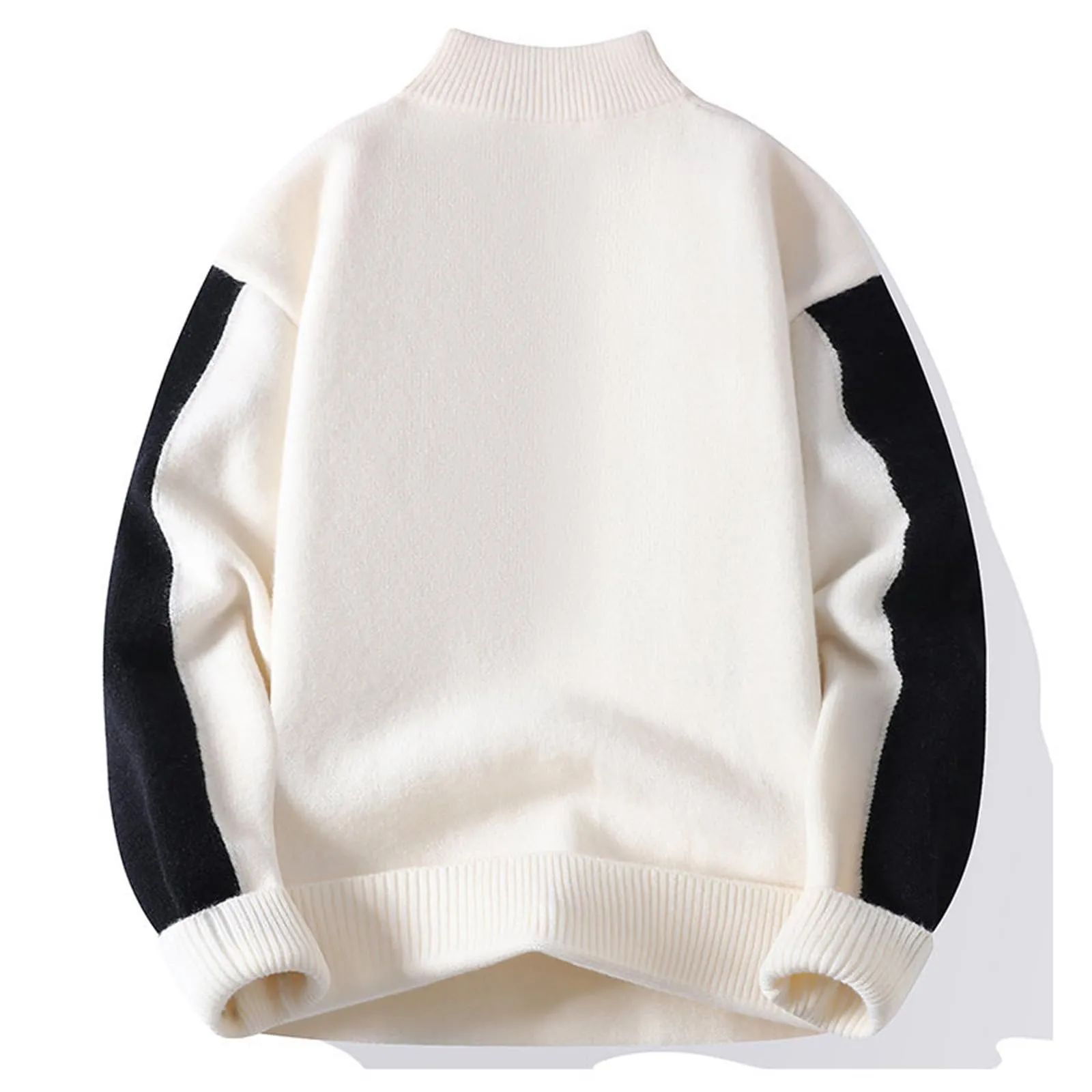 Mymyguoe - Maglione norvegese da uomo, in lana a righe, in pura merino, in jacquard, con motivo a cavalli, slim fit, invernale, caldo, maglione natalizio, sweatshirt, 3XL - immagine 5