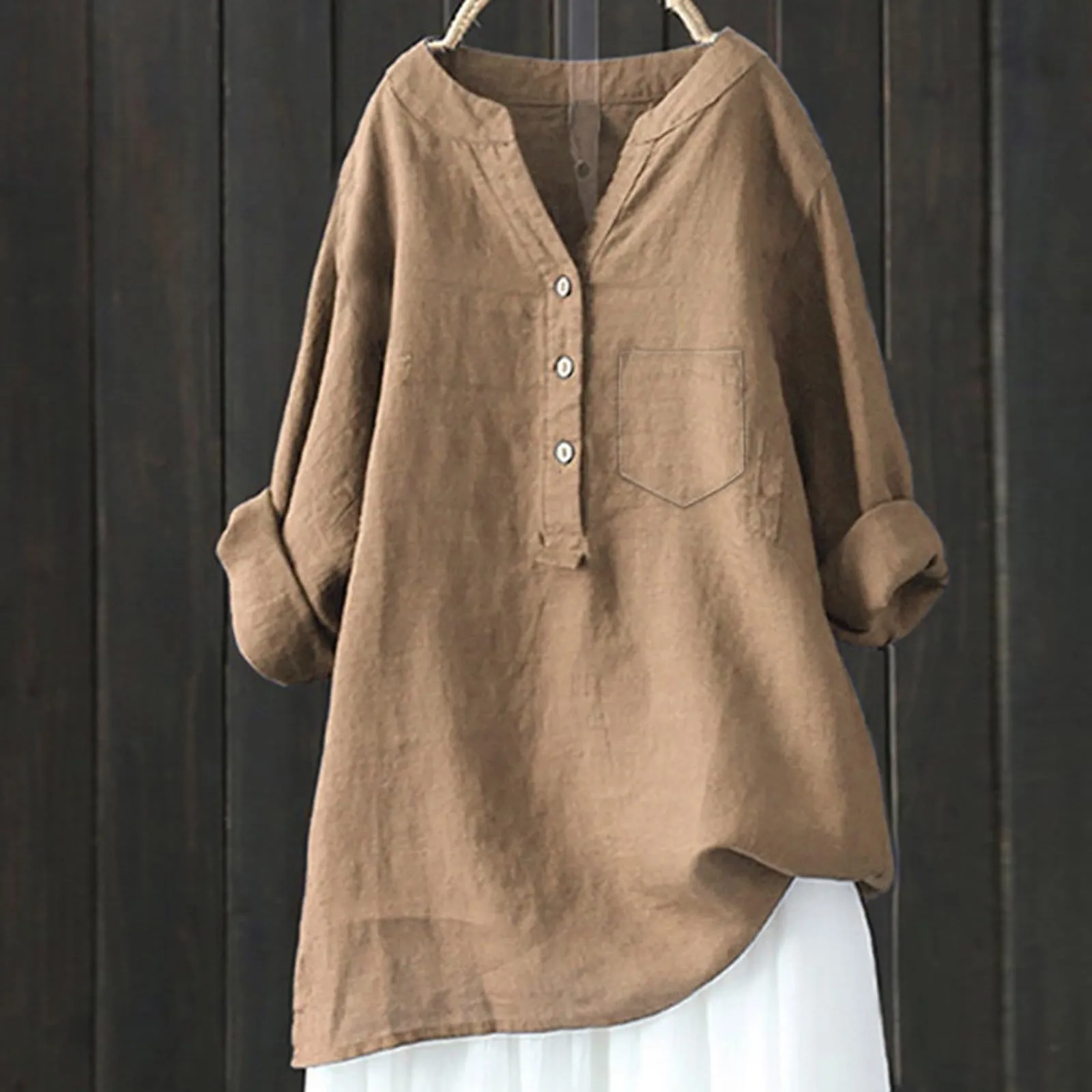 Eleni Camicia Blu Donna Blusa Maniche Tre Quarti Tshirt Nera Elegante Maglietta Manica Corta - immagine 2