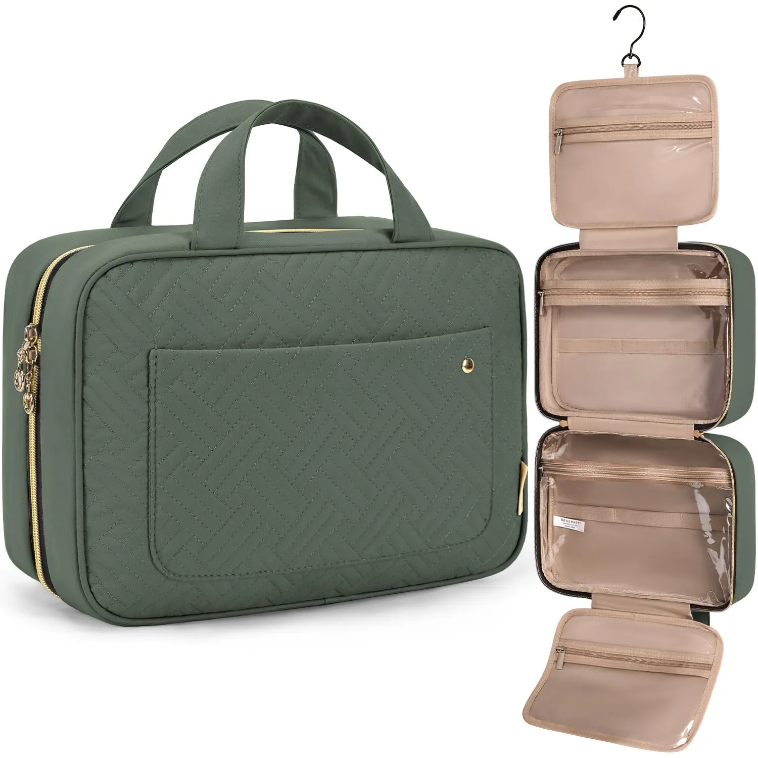 BAGSMART Trousse da toilette da viaggio, da appendere, da donna - immagine 1