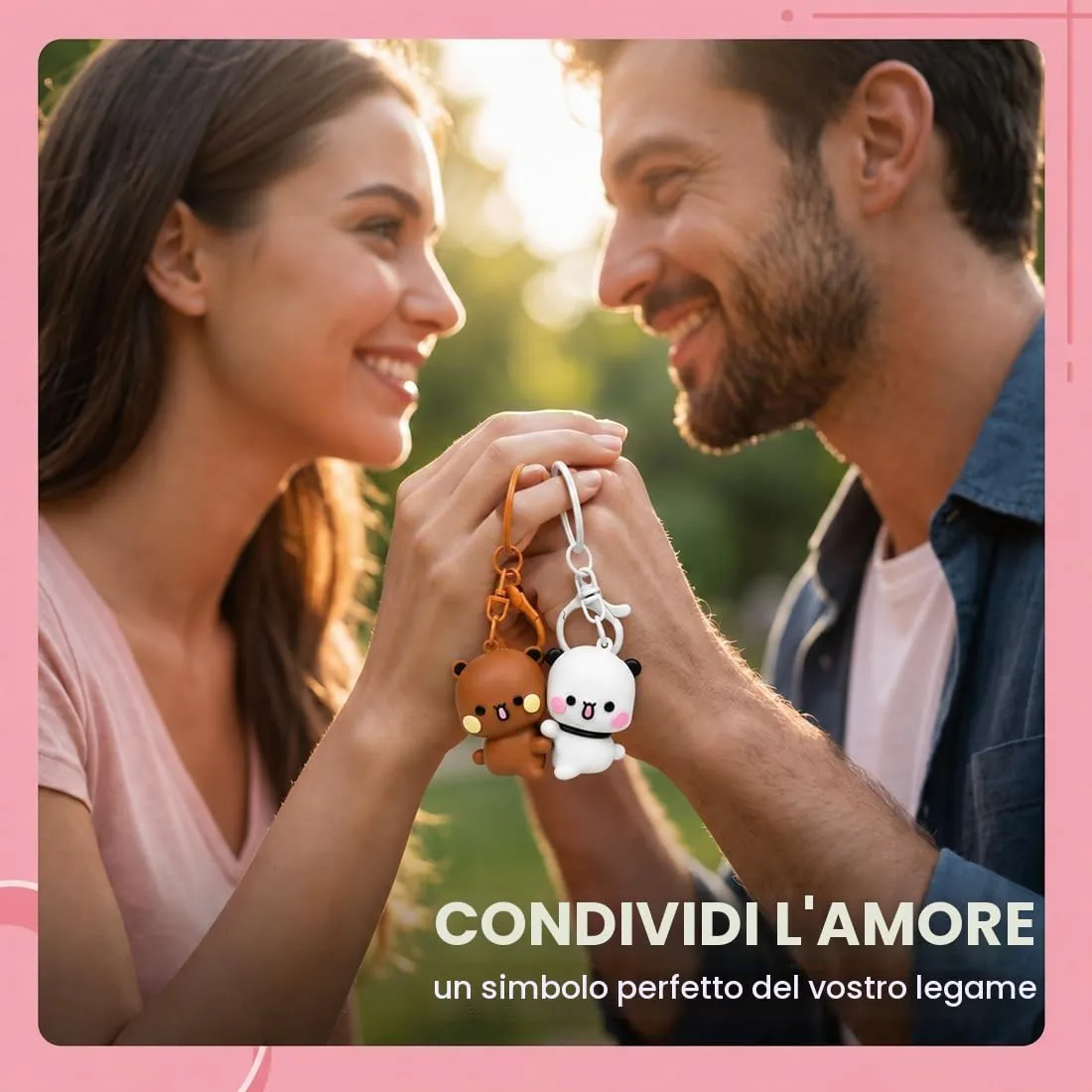 EBHO Bubu dudu Magnetico Portachiavi, Modello per Coppie Ciondoli Per Borse, Ciondoli per Zaino, Adatto a Regali Di San Valentino - immagine 4