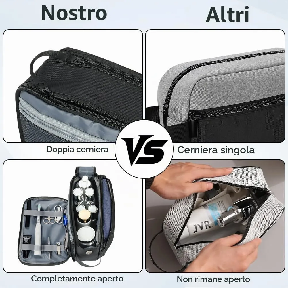HOTUT Beauty Case da Viaggio, Borsa da Toilette per Uomo e Donna Grande - immagine 4