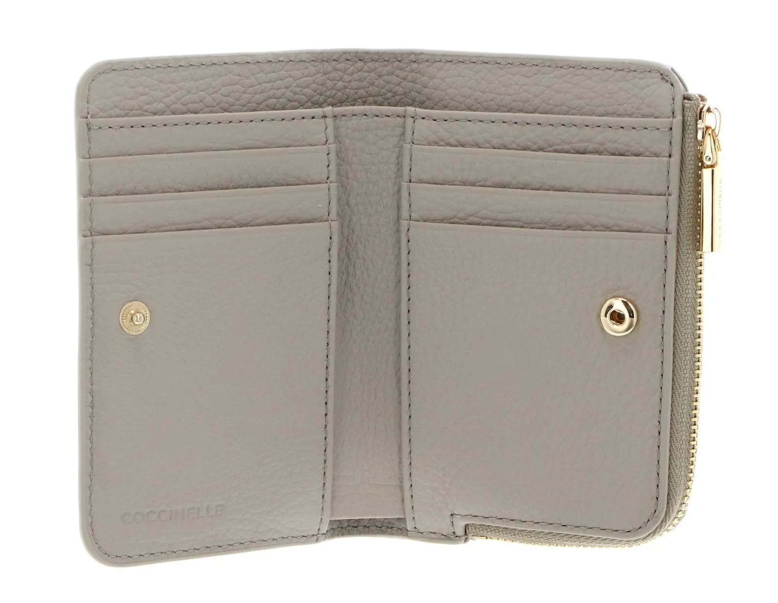 Coccinelle Pelle portafoglio Metallic Soft Wallet Eucalipto grigio-verde - immagine 2